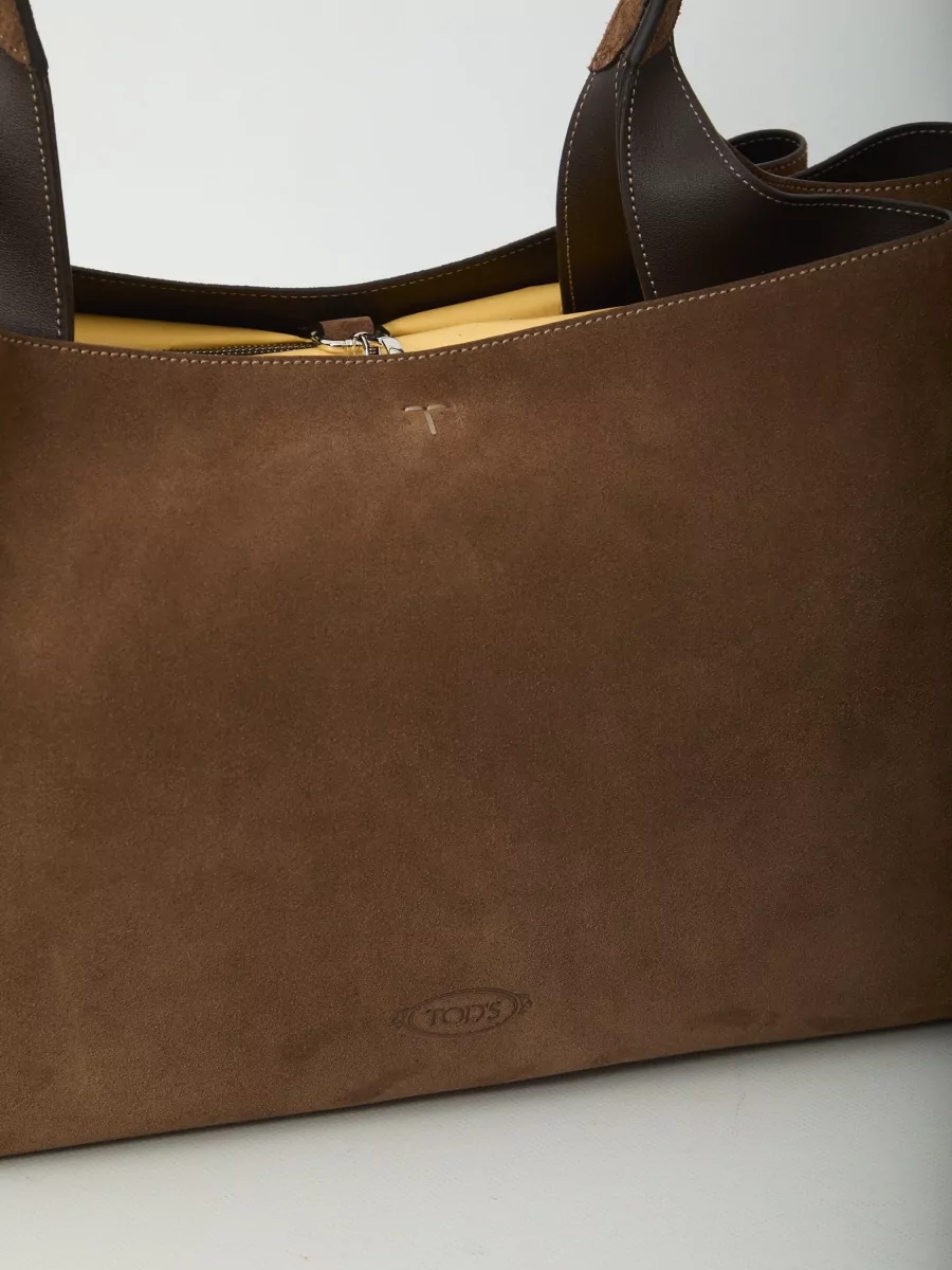 Tod's Medium Suede Leather Tote Bag
