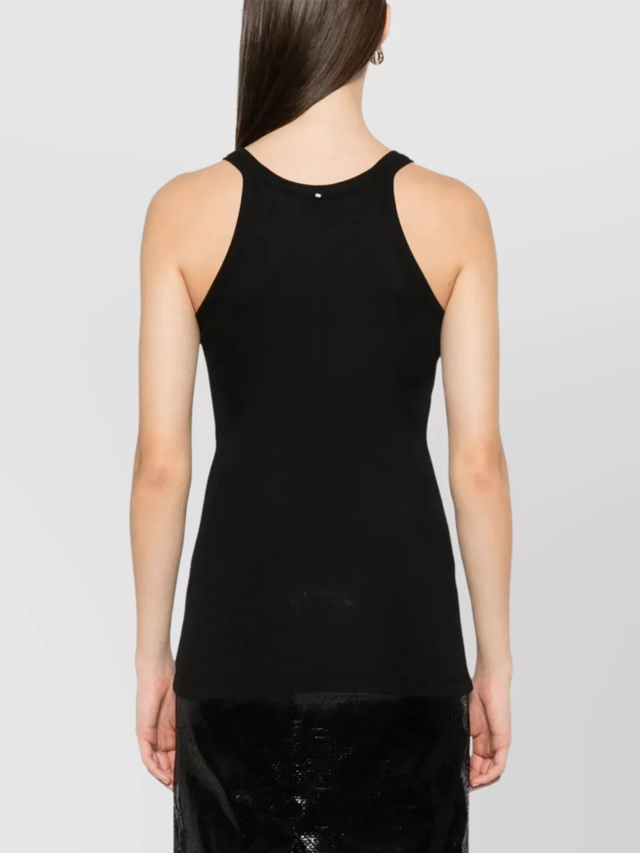 Sportmax Ribbed Crew Neck Racerback Sleeveless Top