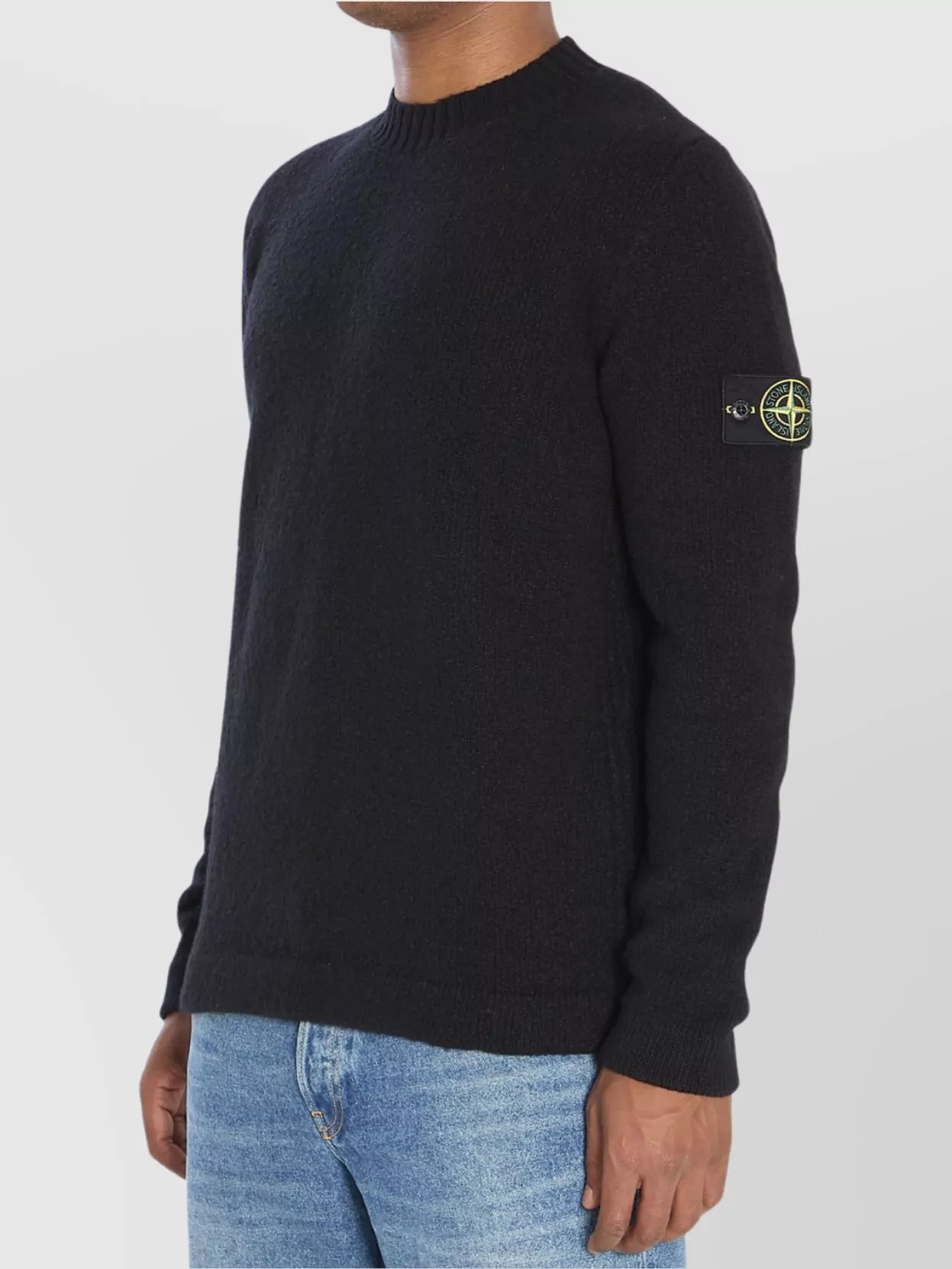Stone Island Crew Neck Sweater Brushed Texture
