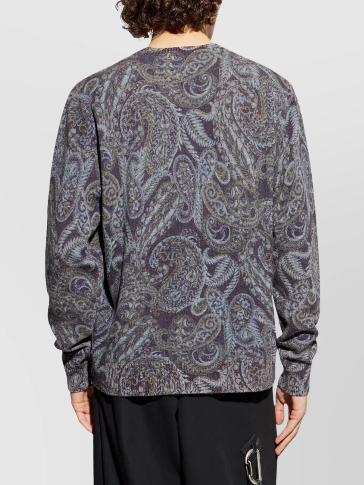 Etro Ribbed Knit Crewneck Sweater Paisley