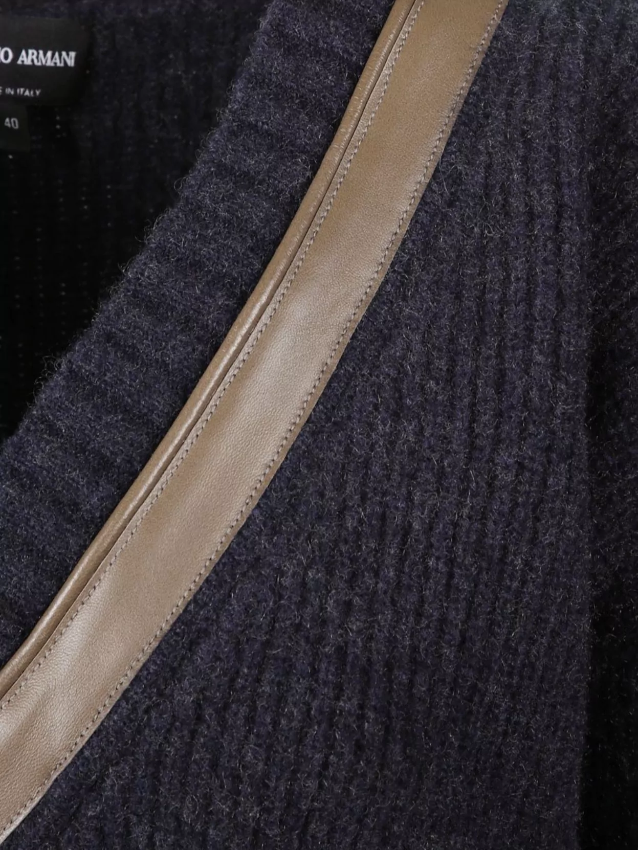 Giorgio Armani V-Neck Sweater Featuring Contrast Trim