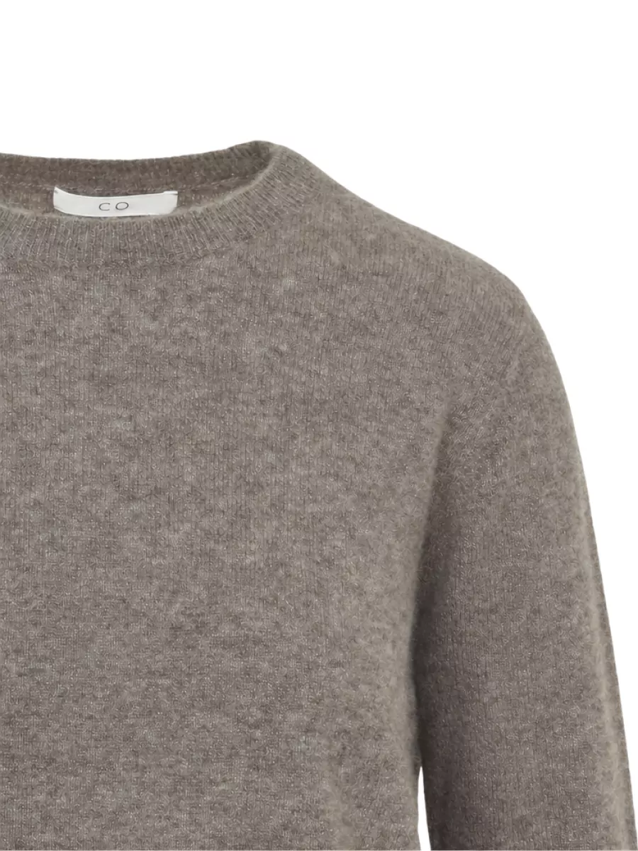 Co Cashmere Silk Crewneck Long-Sleeve Sweater
