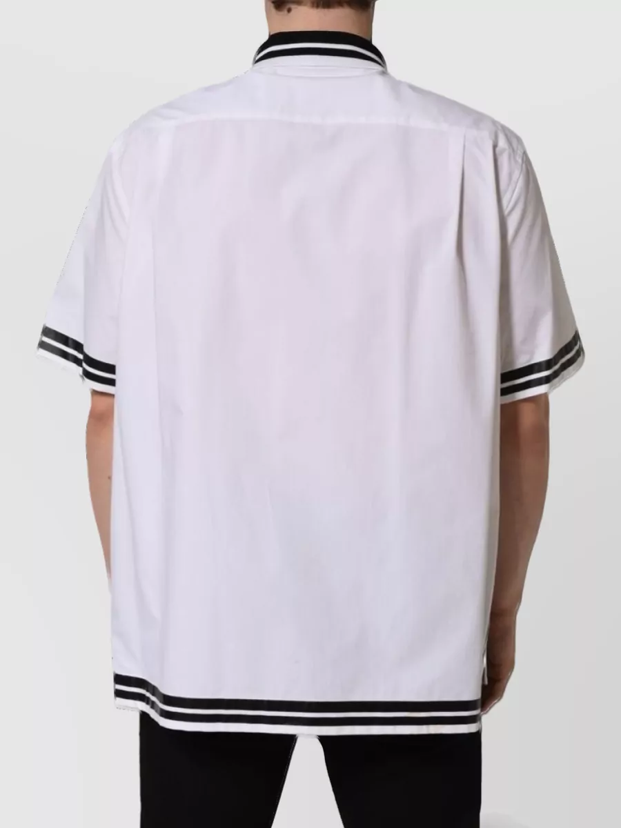 Dolce&Gabbana Cotton Logo Patch Casual Shirt