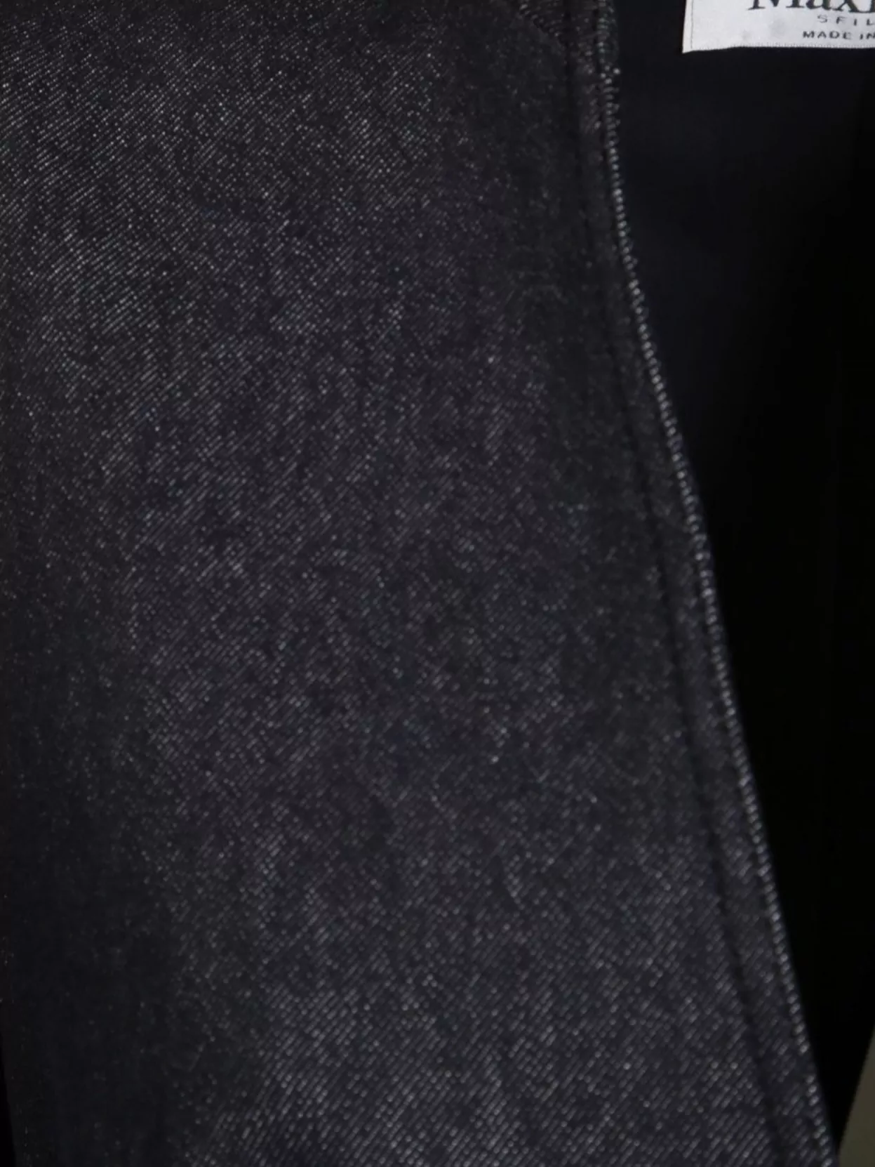 Max Mara Midnight Blue Jacket In Cotton Denim Effect