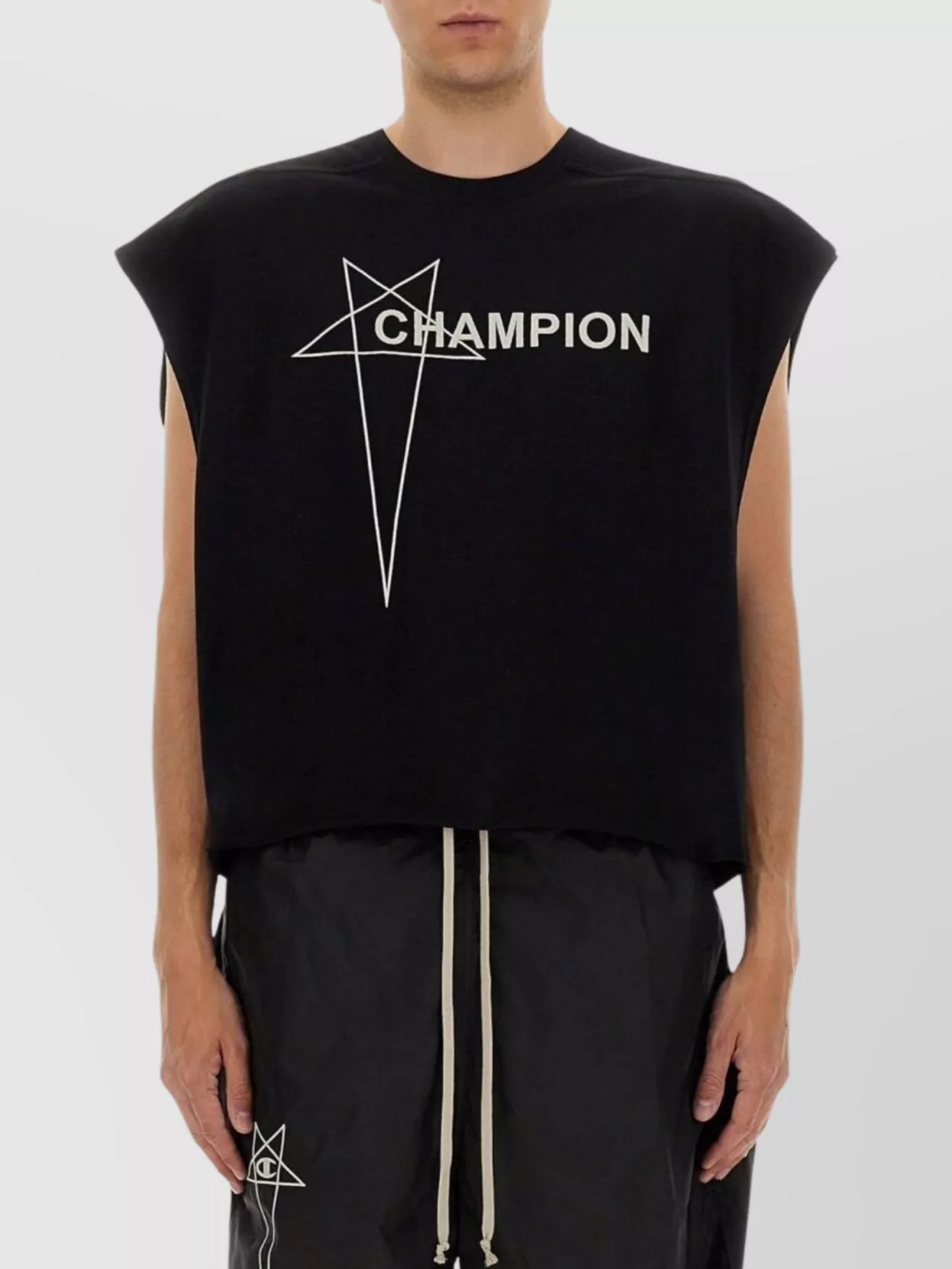 Rick Owens Black Champion Edition Micro Tatlin Tank Top