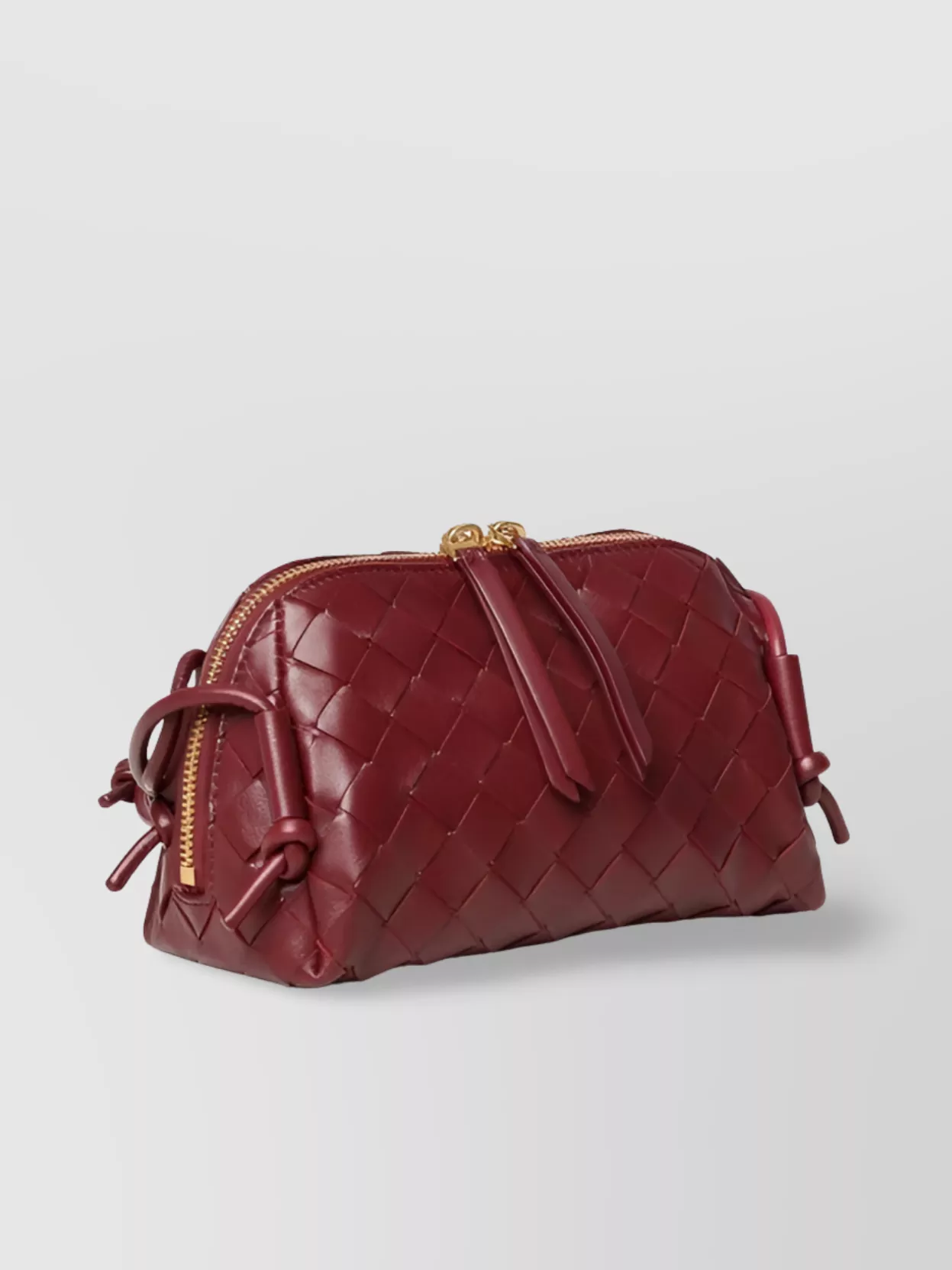 Bottega Veneta Woven Rectangular Top Handle Pouch