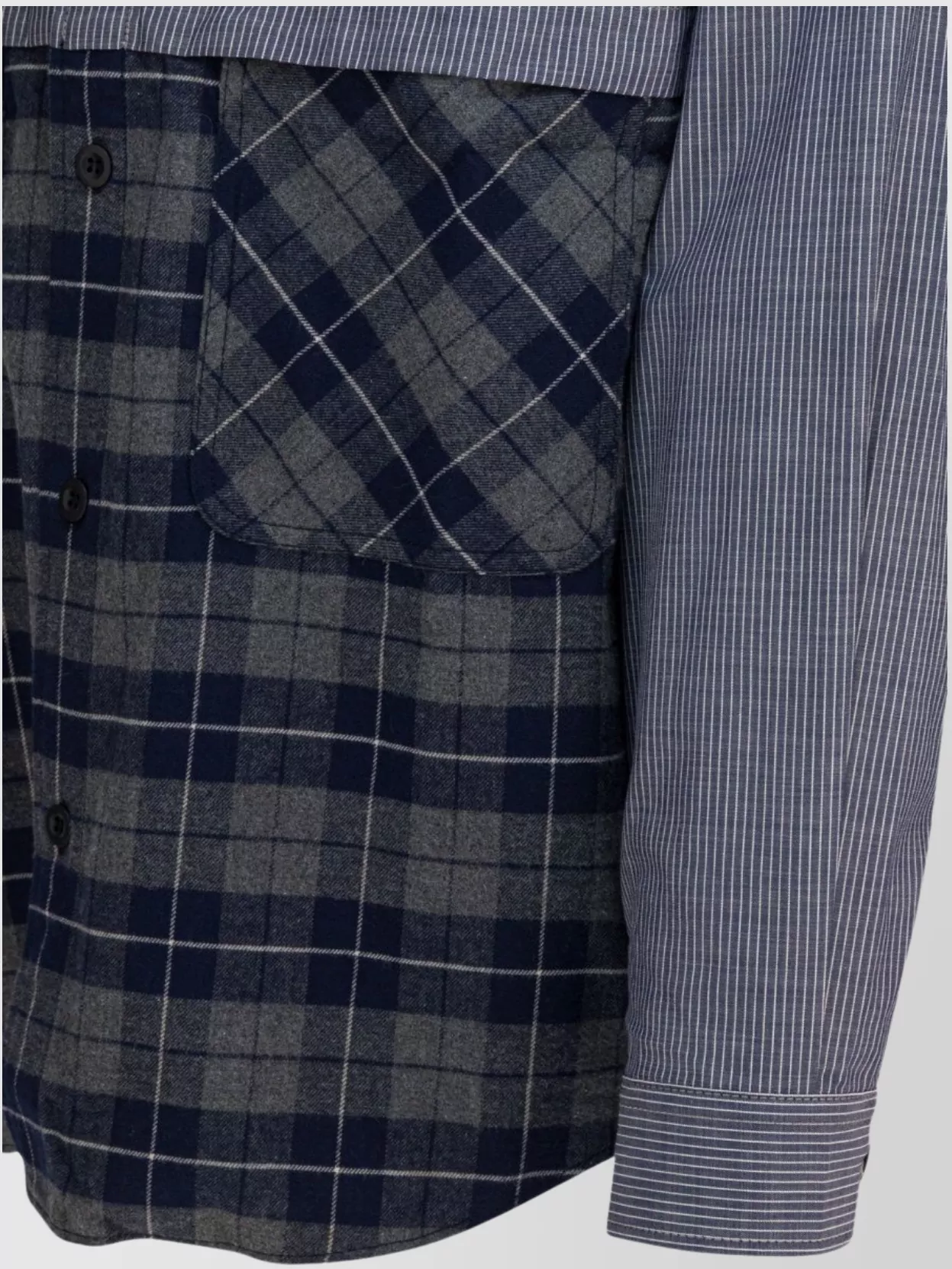 Comme Des Garçons Homme Long Sleeve Button-Down Shirts Featuring Pockets
