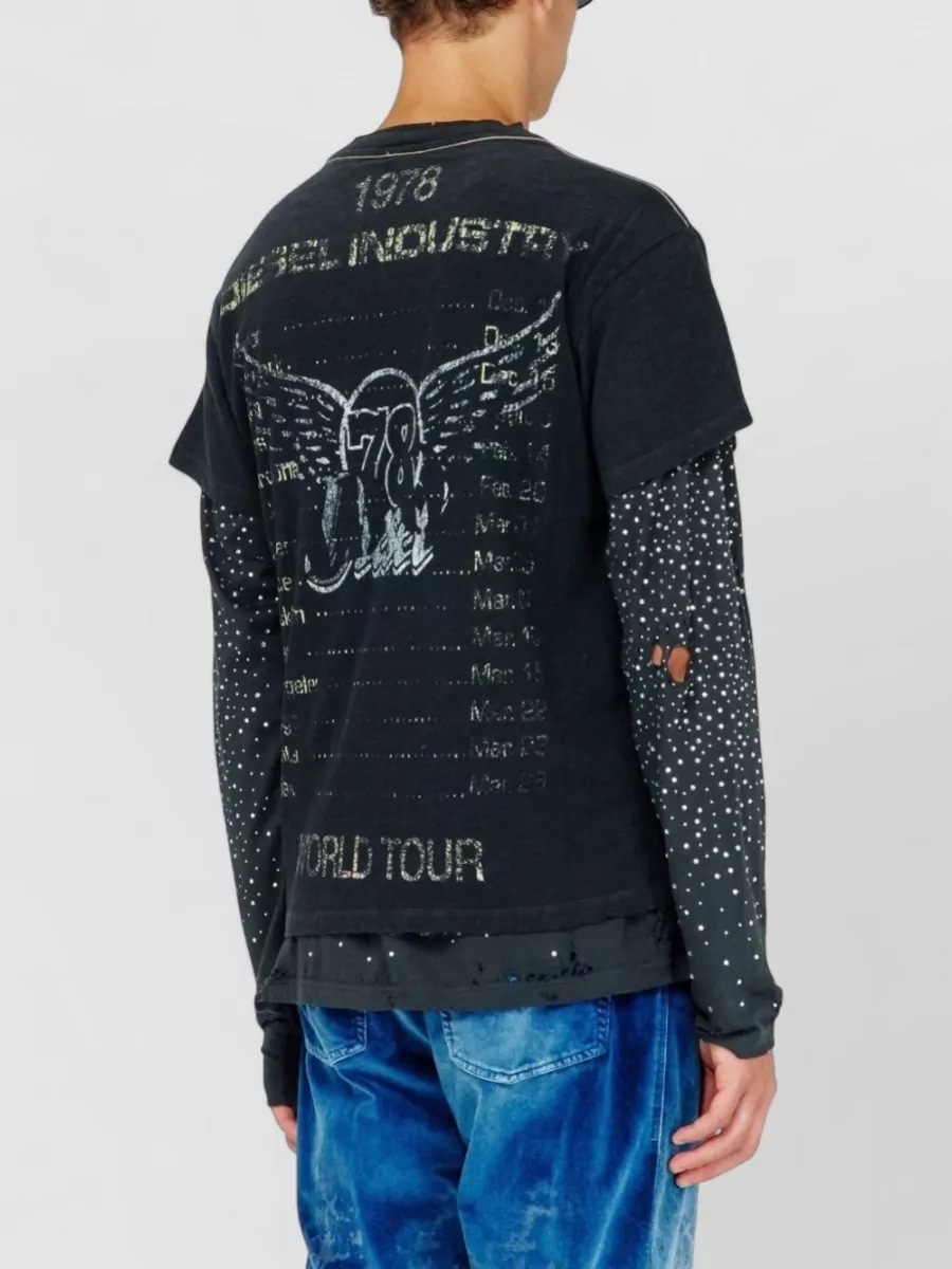 Diesel Cotton Hemp Graphic T-Shirt