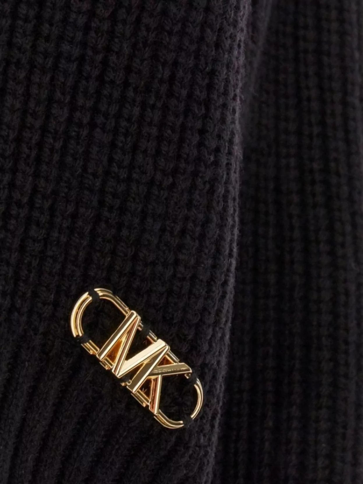 Michael Kors Black Wool Blend Sweater In Brown