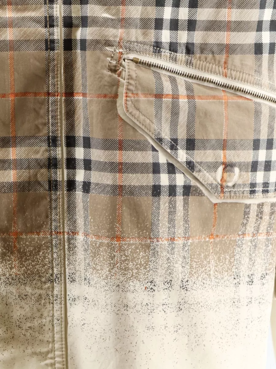 Burberry Cotton Check Print Parka