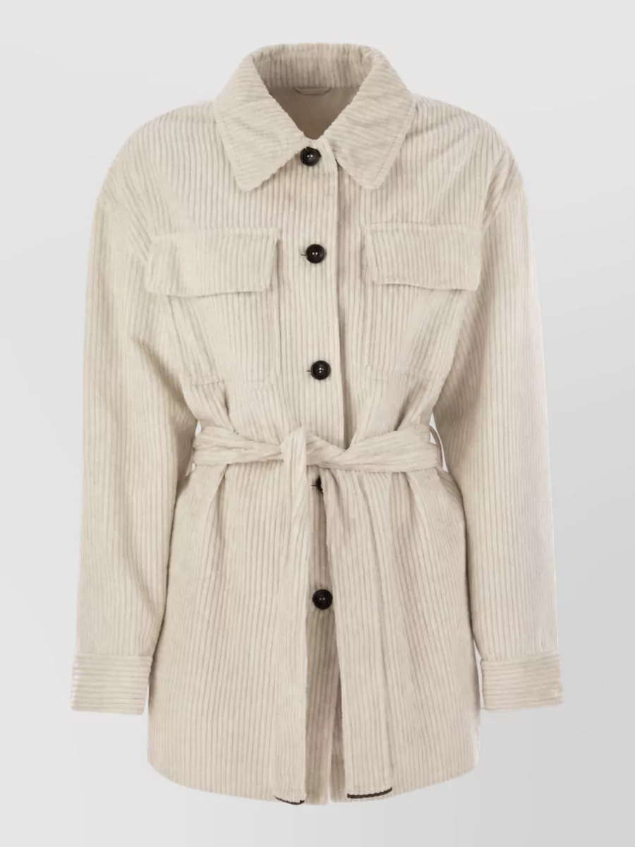 Brunello Cucinelli corduroy safari-style jacket