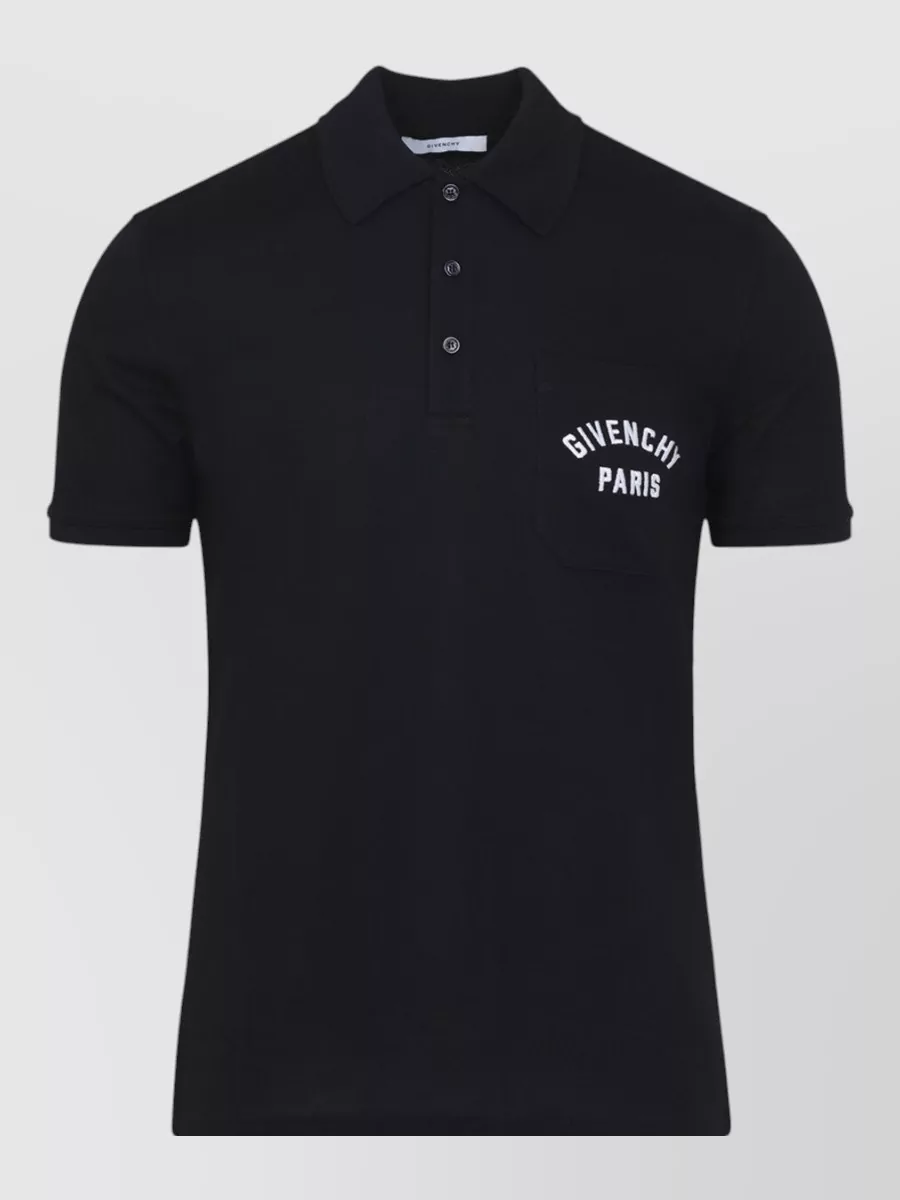 Givenchy Shirt Chest Pocket Polo Collar Short Sleeves