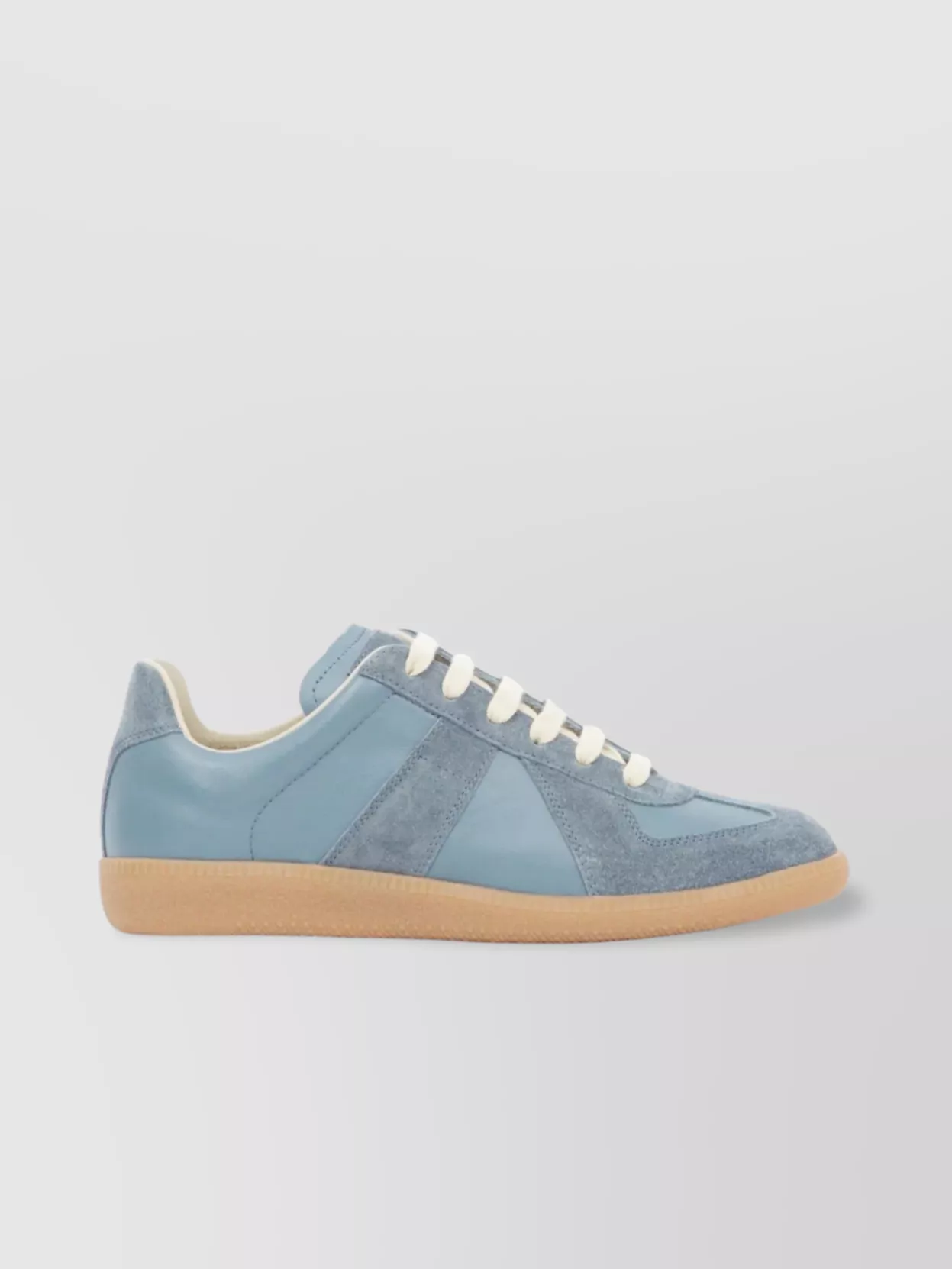 Maison Margiela Calfskin Almond Toe Sneakers With Contrast Stitching