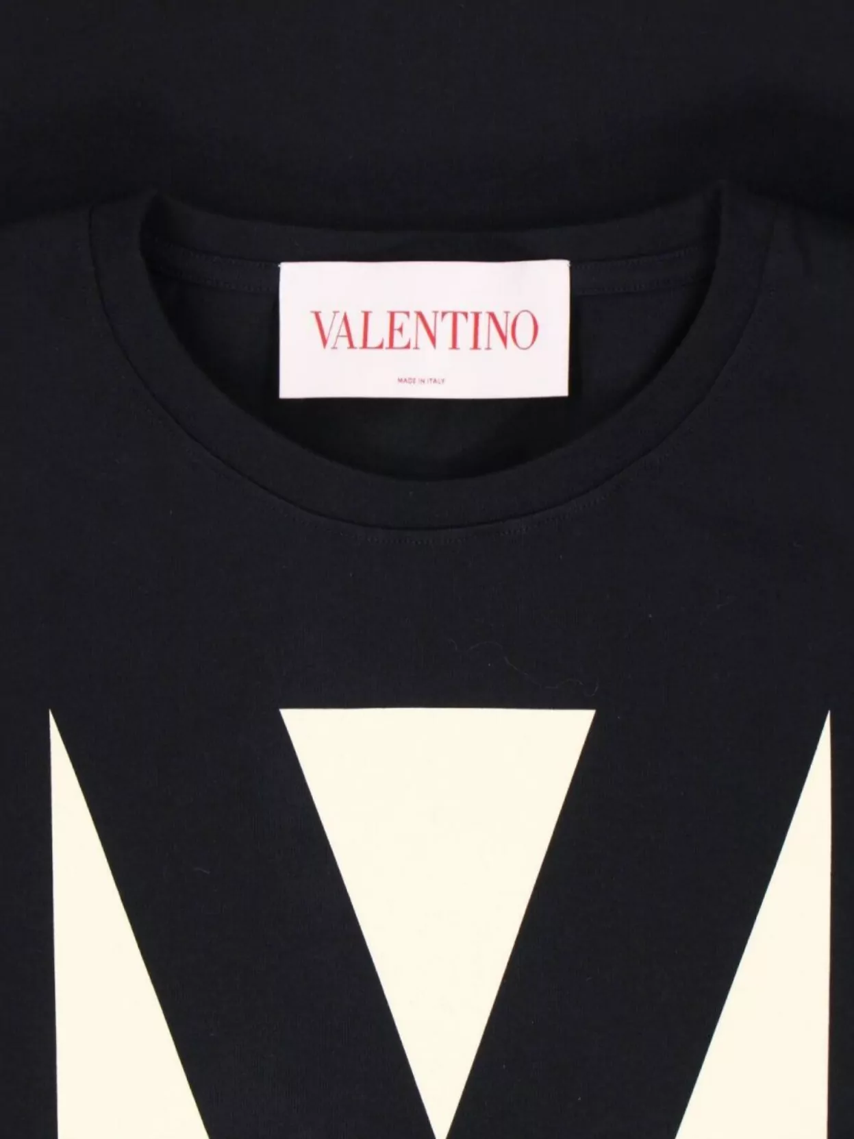 Shop Valentino Crew Neck Short Sleeves Top In Black
