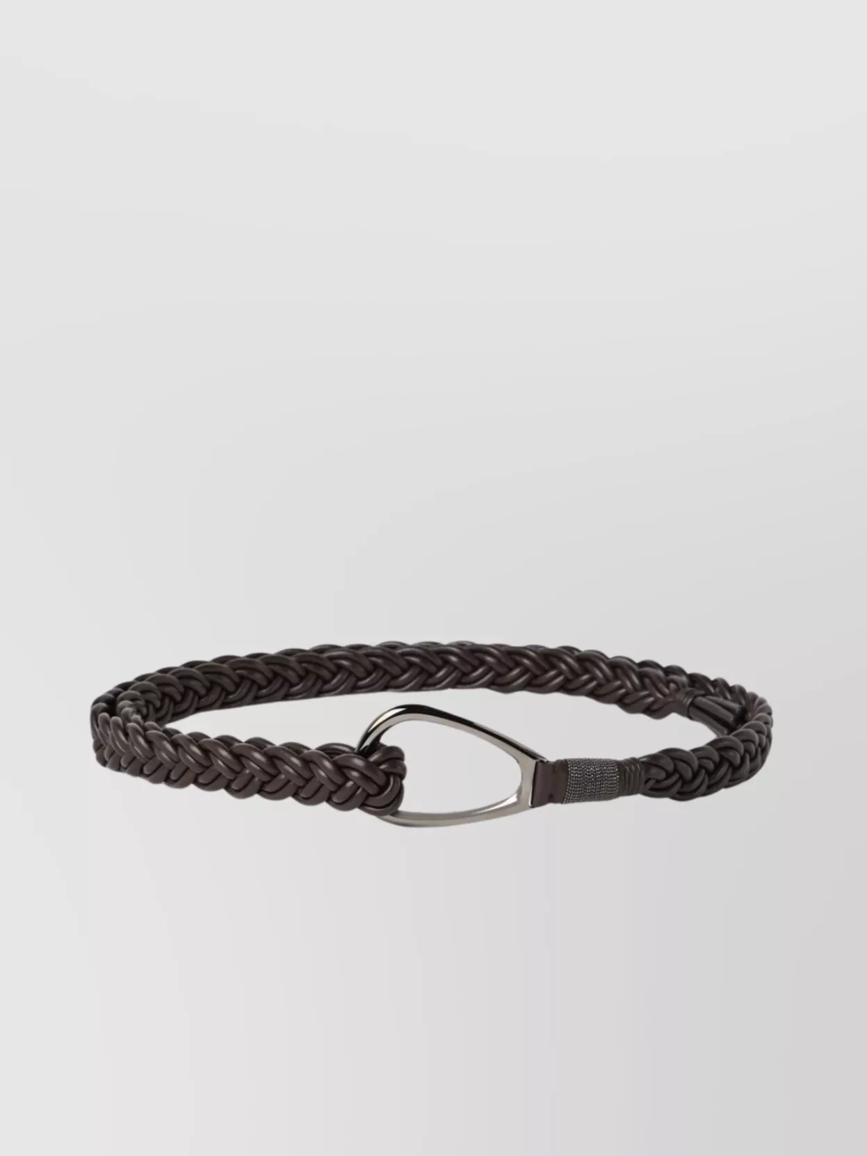 Brunello Cucinelli Adjustable Woven Leather Braided Belt