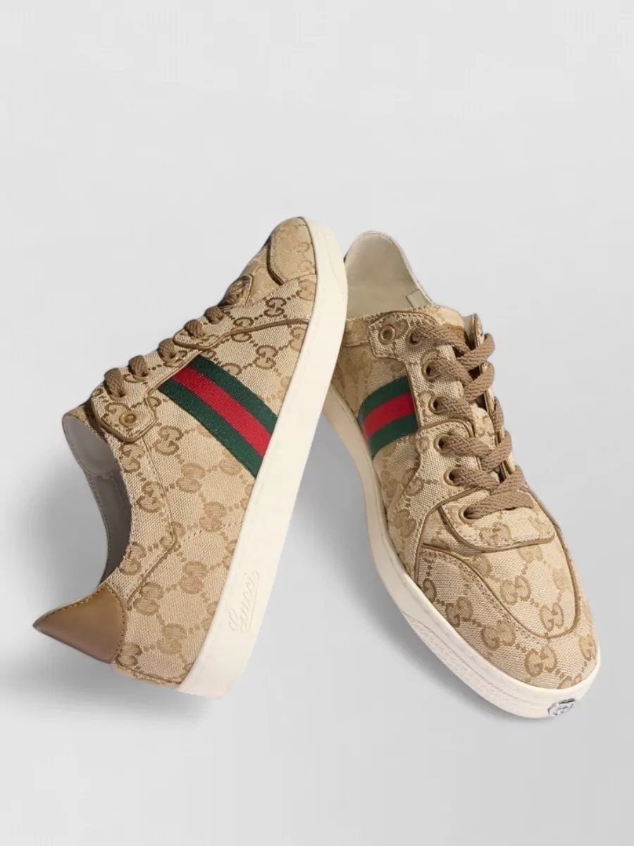 Gucci Stretch Lace-Up Sneakers