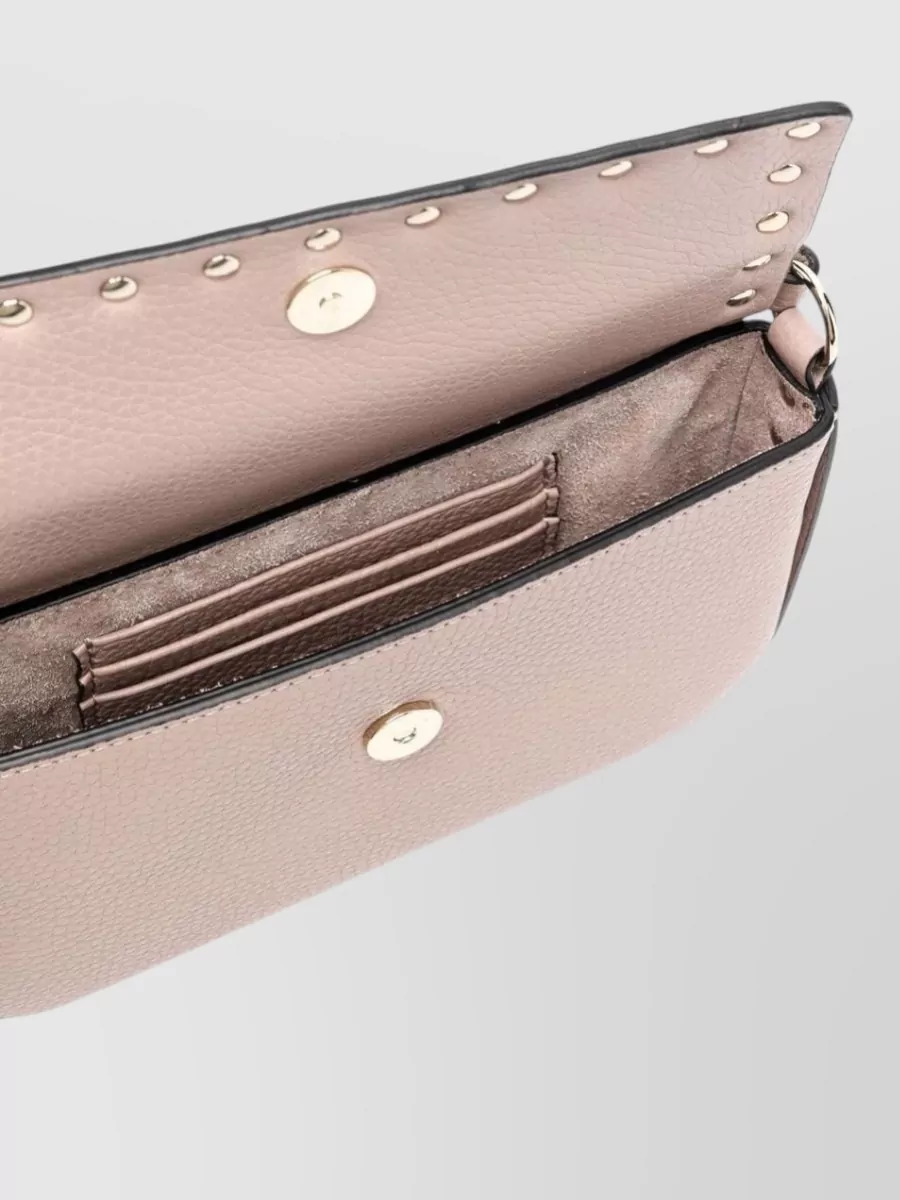 Valentino Garavani Vlogo Signature Grainy Calfskin Wallet With Chain Cross-Body Bag