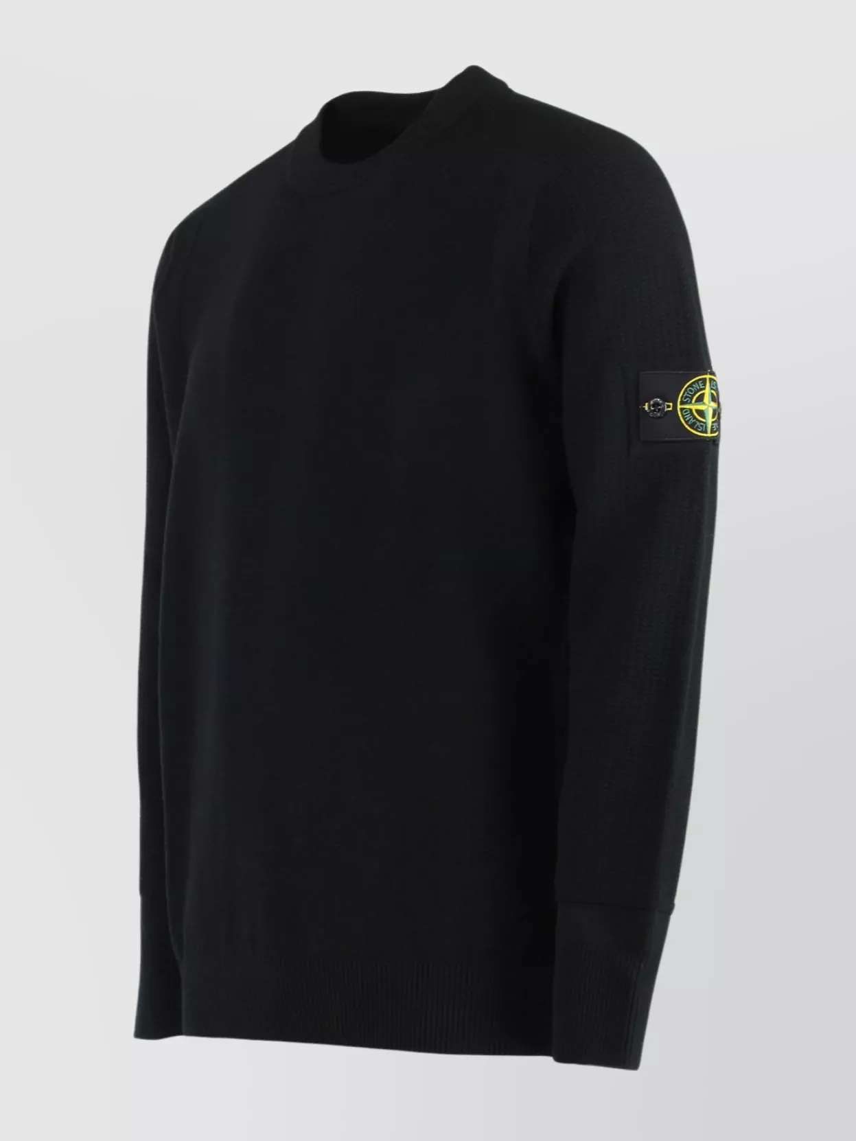 Stone Island Crew-Neck Sweater With Removable Logo Patch