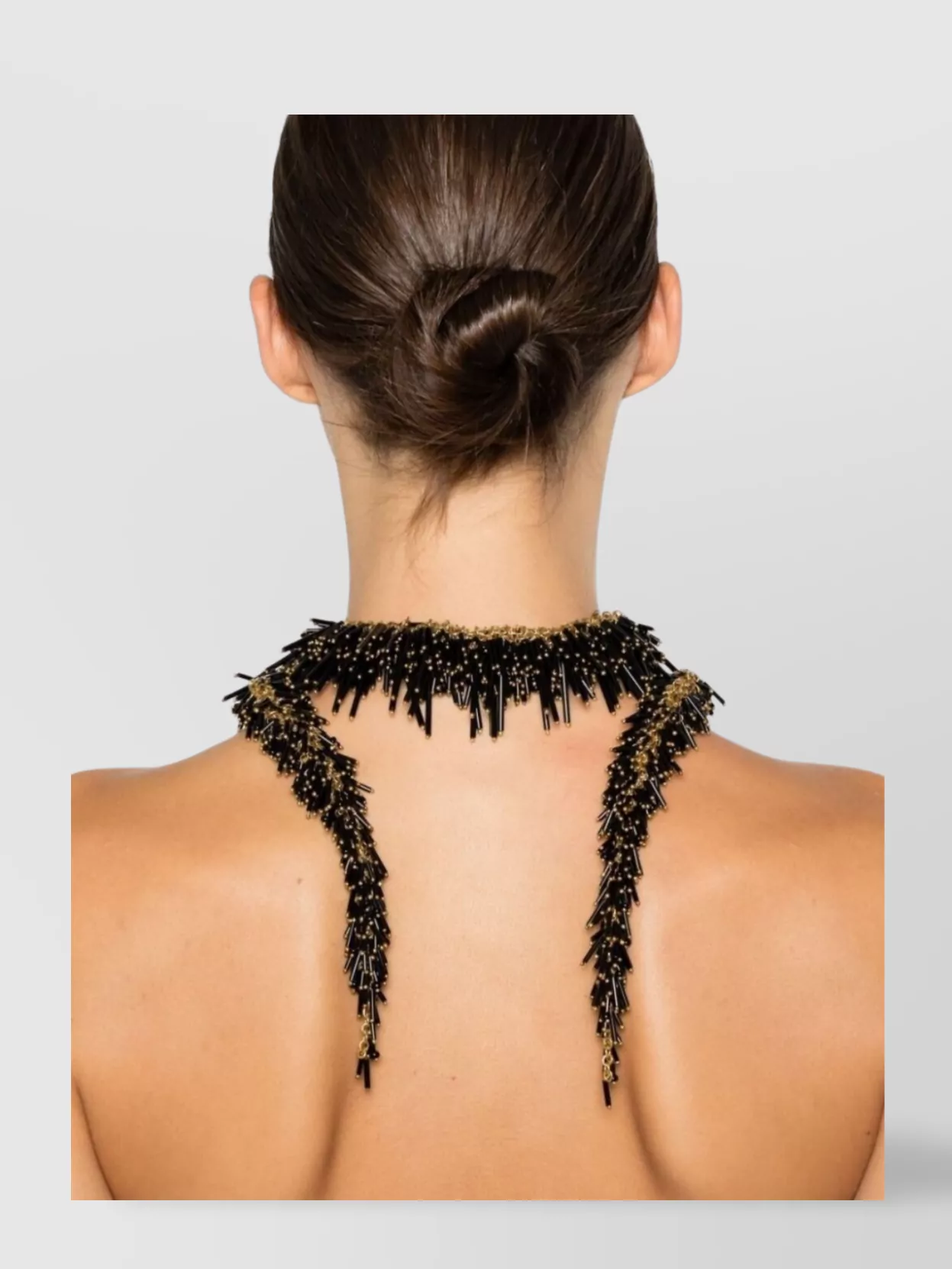 Dries Van Noten Beaded Statement Necklace Textured Finish