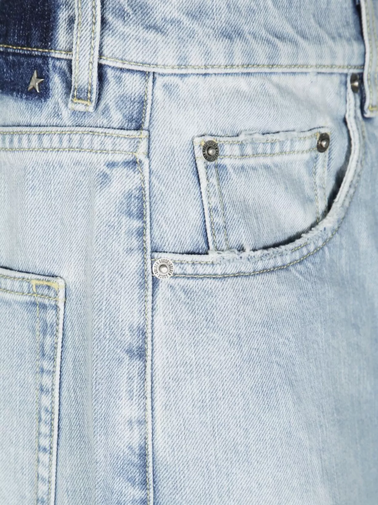 Golden Goose Distressed Morgan Denim Trousers With Belt Loops