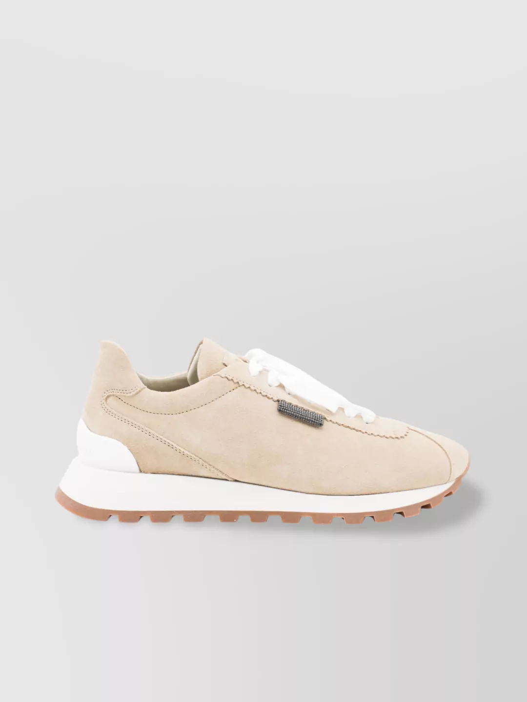 Brunello Cucinelli Low Top Sneakers With Rubber Sole And Suede Upper