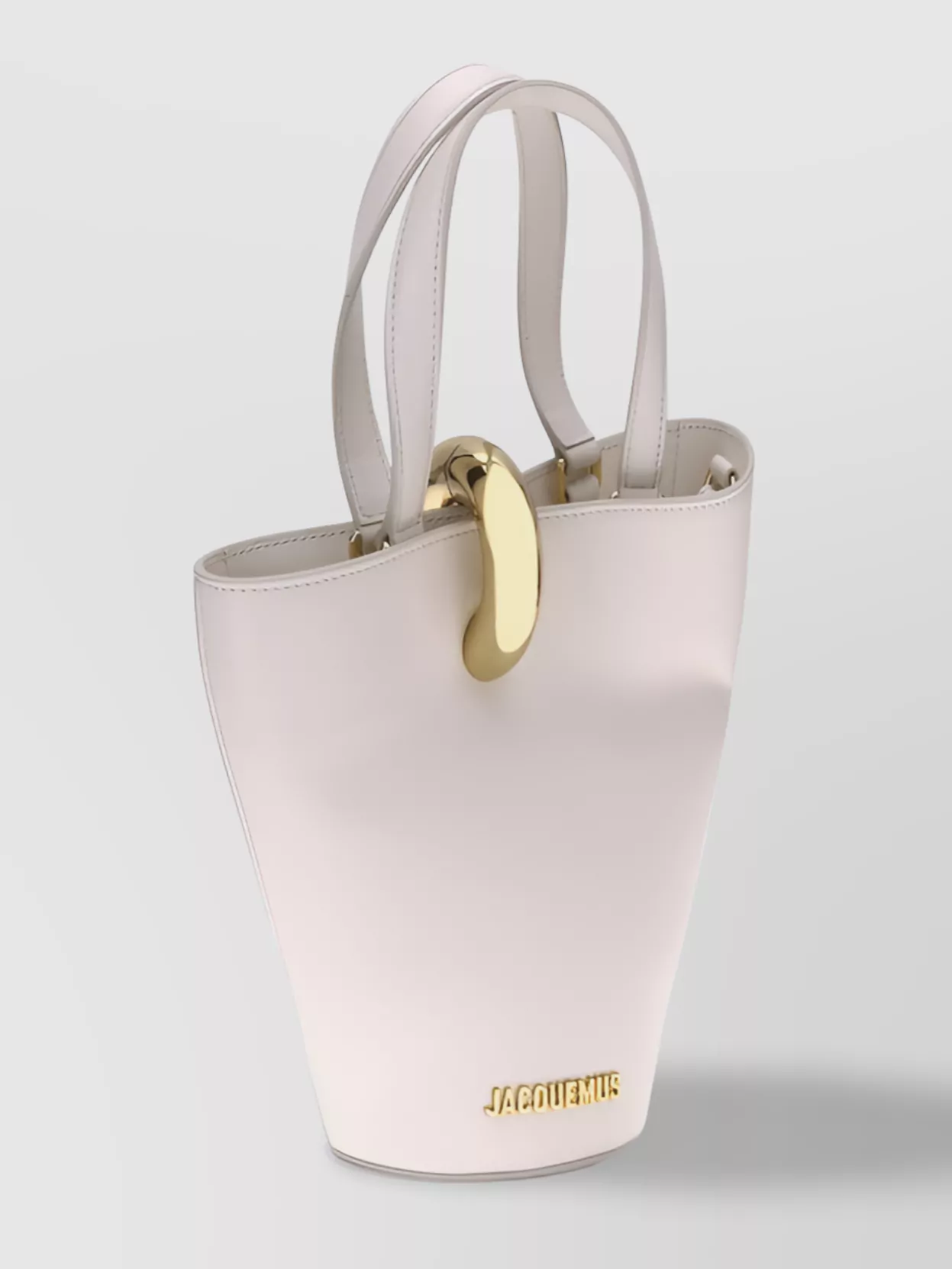 Jacquemus La Bambola Small Bucket Bag In Neutral