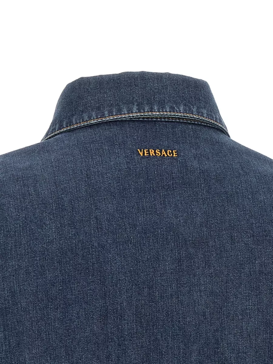 Versace Denim Mini Shirt Dress