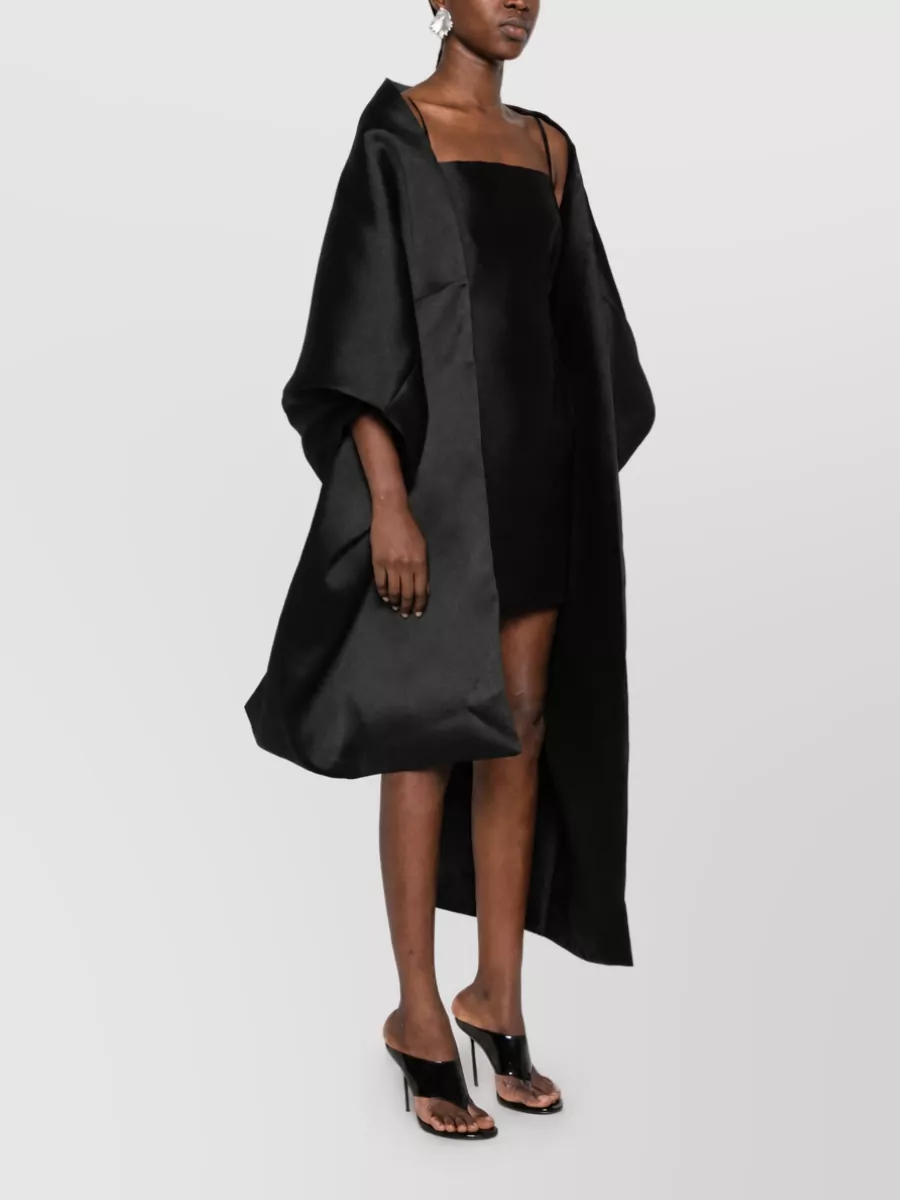 Solace London Satin Cape Mini Dress
