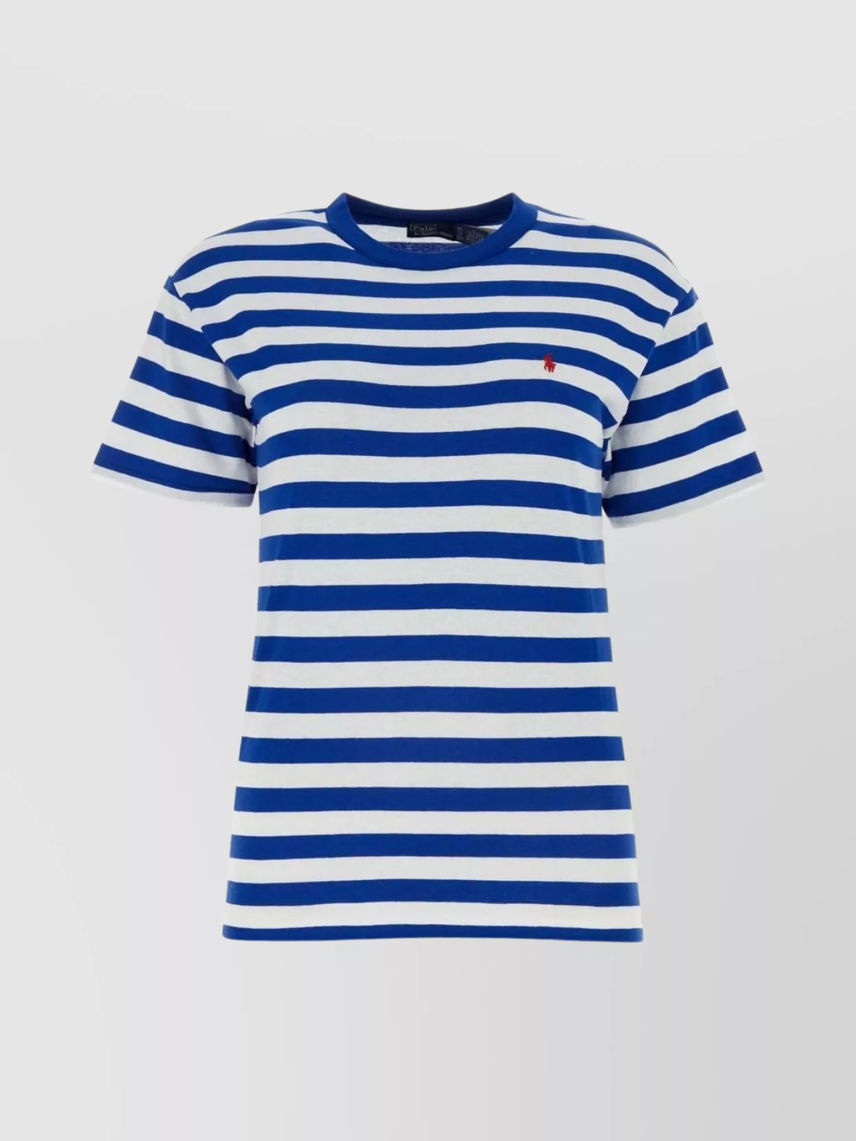 Shop Polo Ralph Lauren Embroidered Striped Crew Neck T-shirt