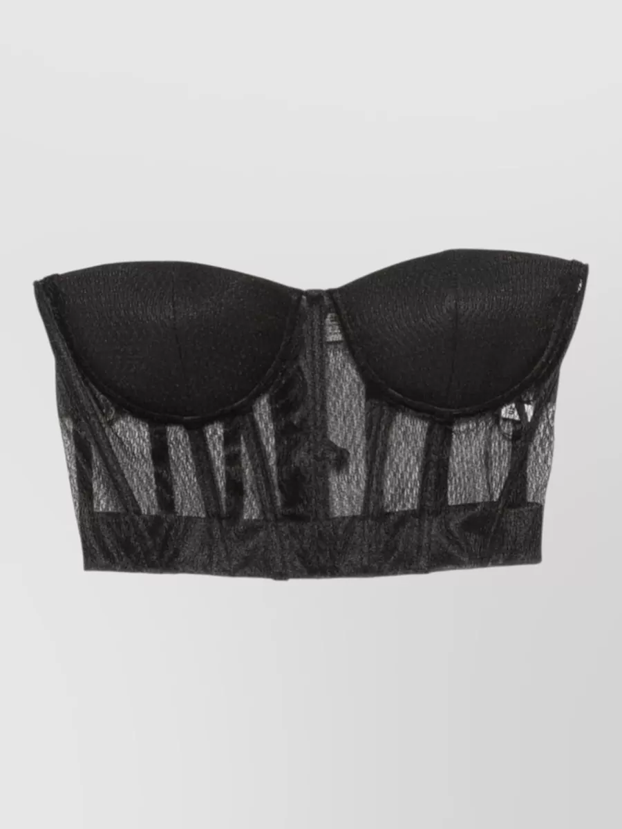 Elisabetta Franchi mesh corset midi dress