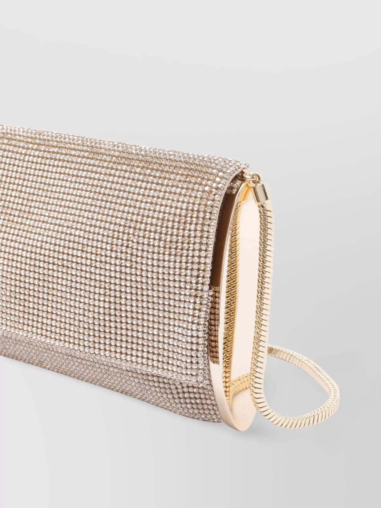 Benedetta Bruzziches Chain Strap Rectangular Shoulder Bag With Rhinestone Embellishment