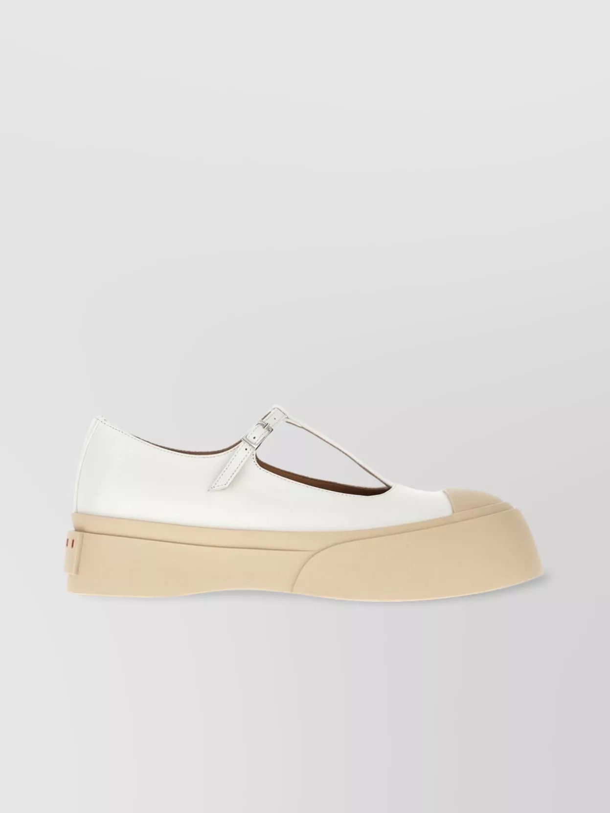 Marni Leather T-bar Ballerinas With Oversized Platform Sole