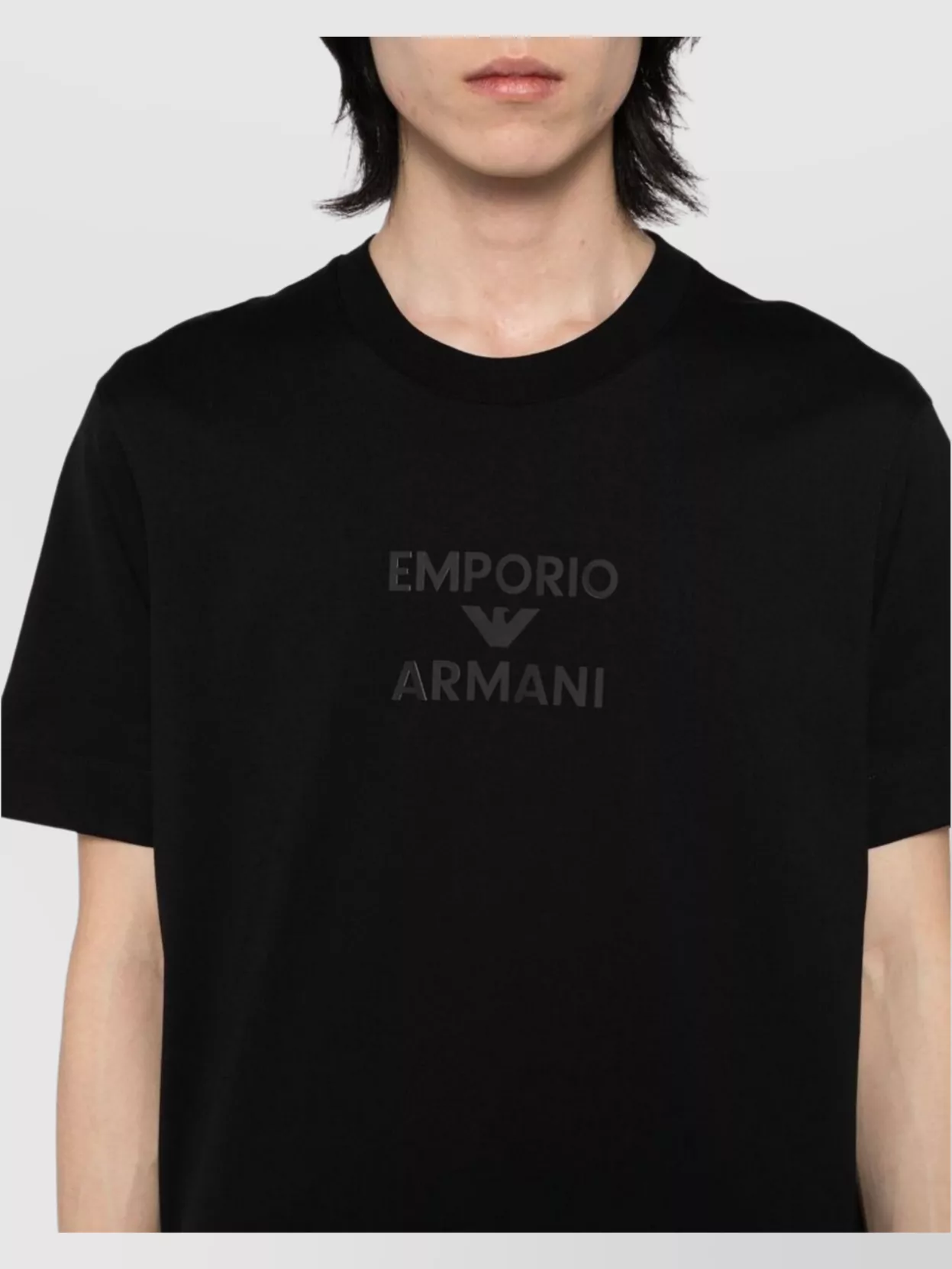 Emporio Armani Cotton Crew Neck Logo T-Shirt