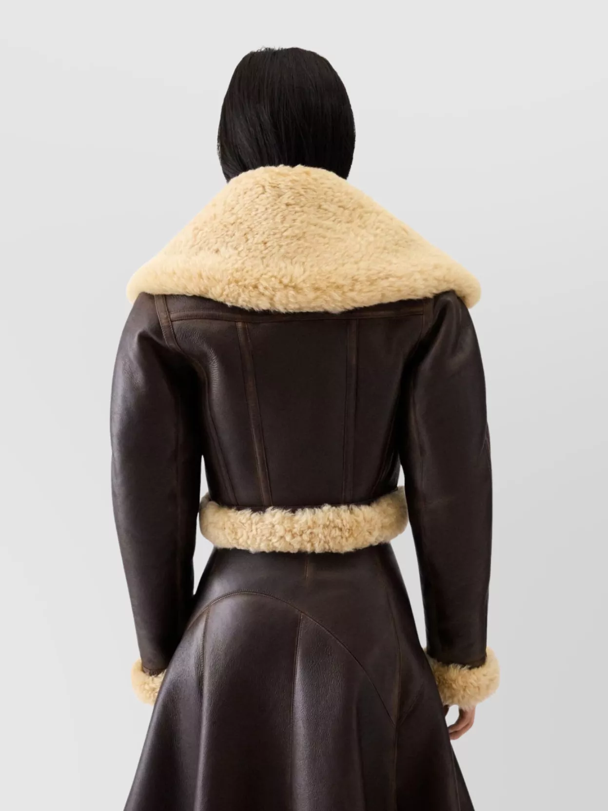 Jacquemus Asymmetrical Aviator Leather Jacket