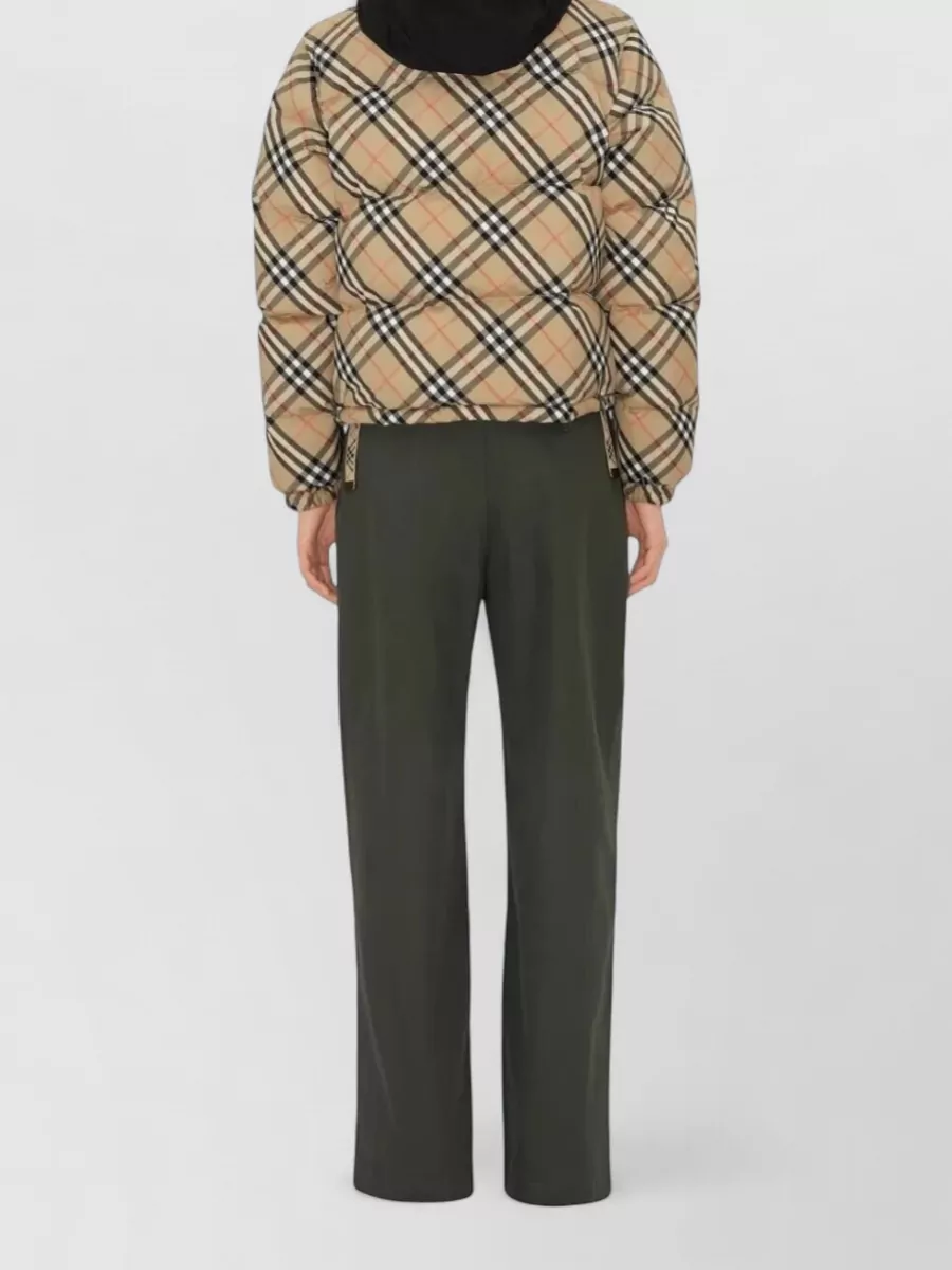 Burberry Checked Puffer Parka Coat
