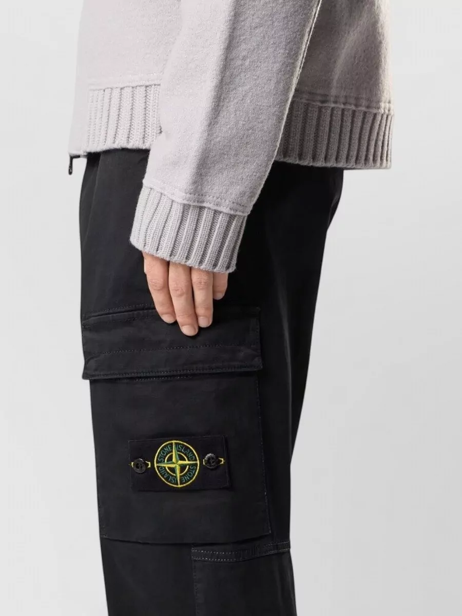 Stone Island Cotton Tapered Cargo Track Pants