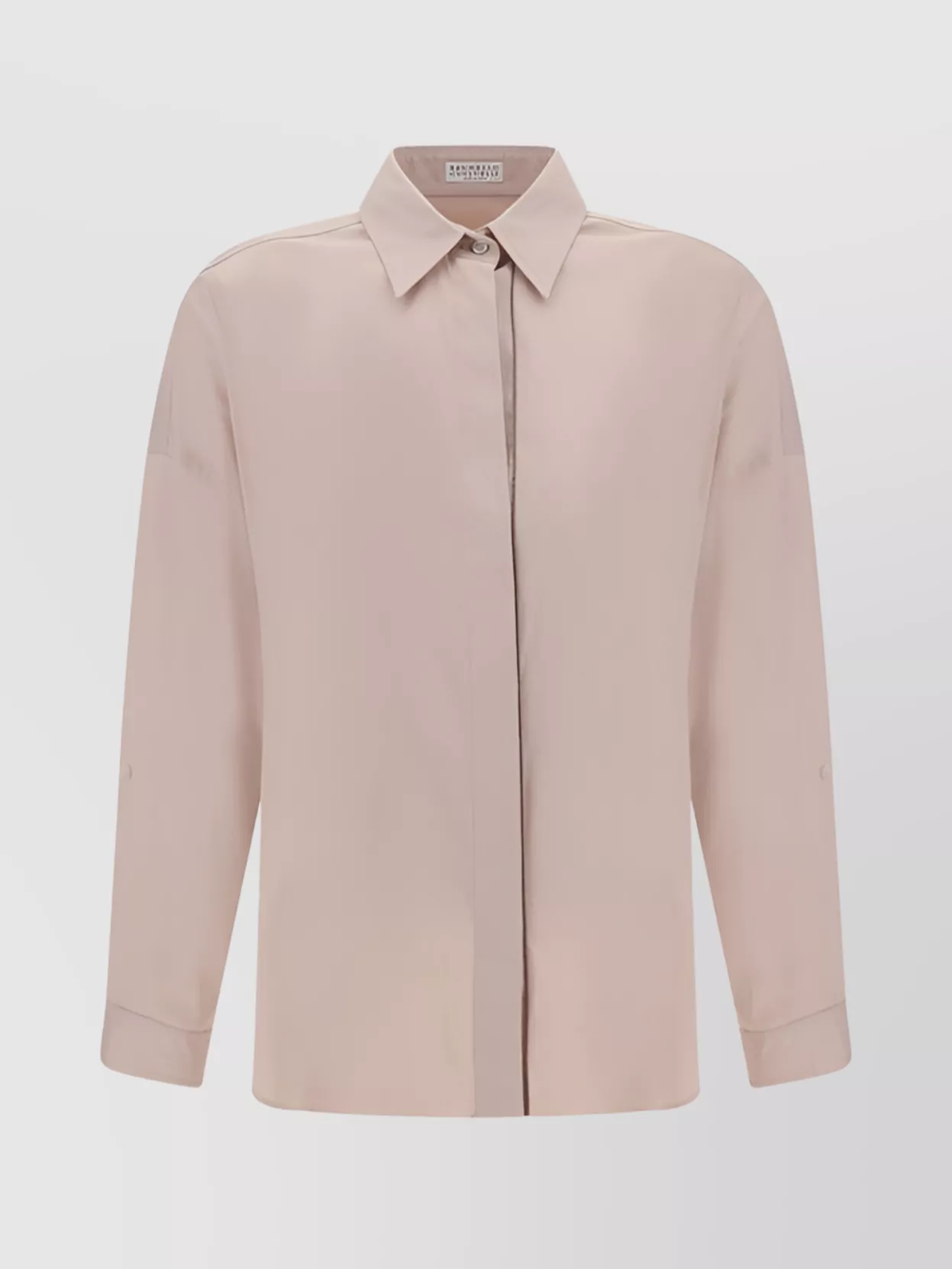 Shop Brunello Cucinelli Cotton Collar Long Sleeves Regular Fit Shirt