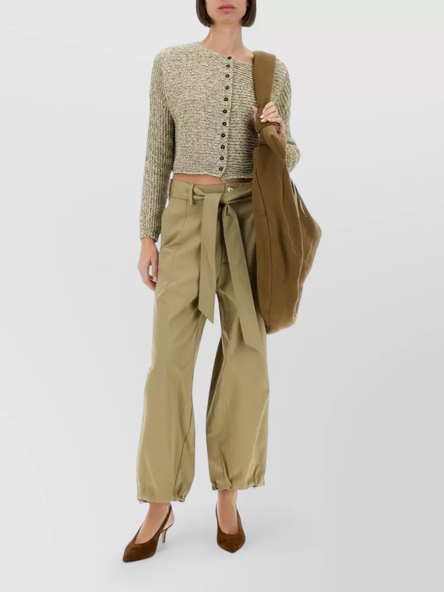 Alysi Belted Tapered Trousers