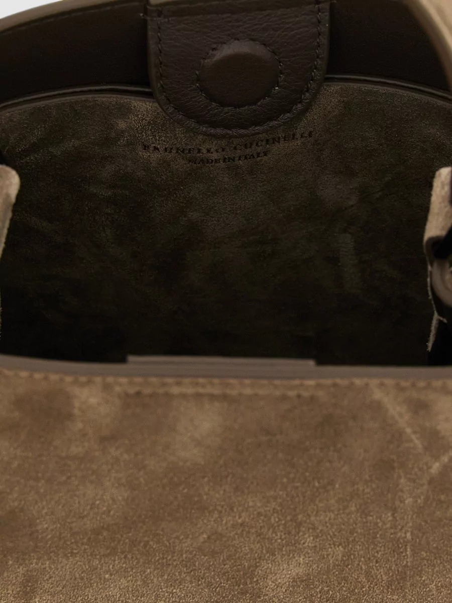 Brunello Cucinelli Small Suede Shoulder Bag