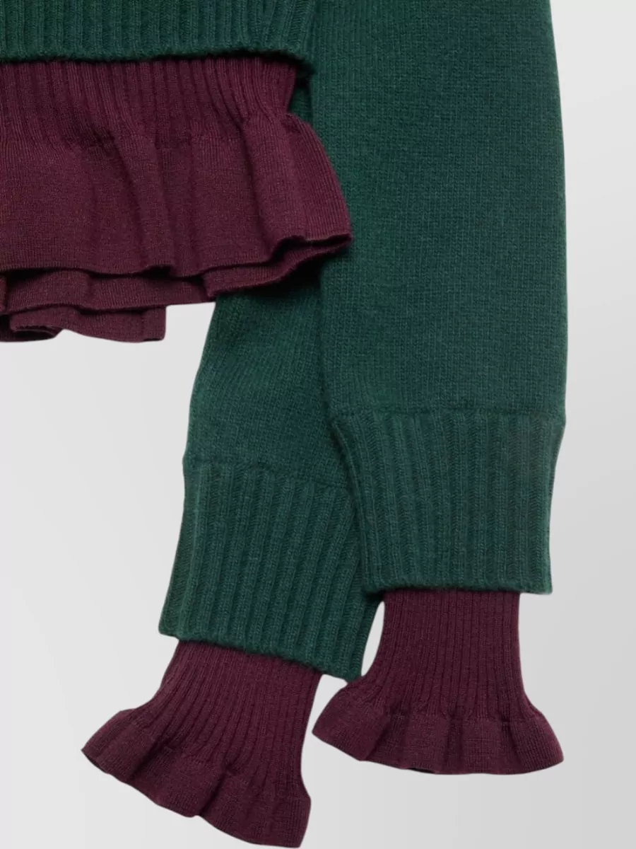 Acne Studios Wool Long-Sleeve V-Neck Sweatshirt