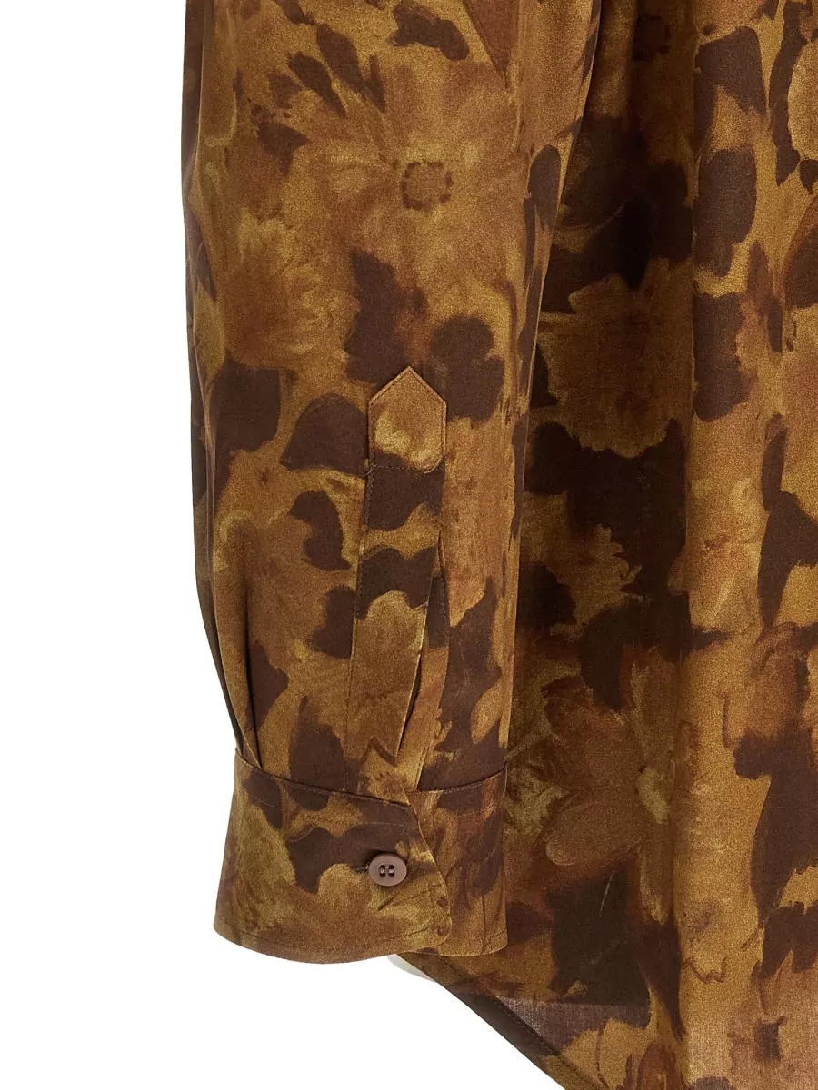 Magliano Shirt Long Sleeves Floral Pattern Buttoned Cuffs