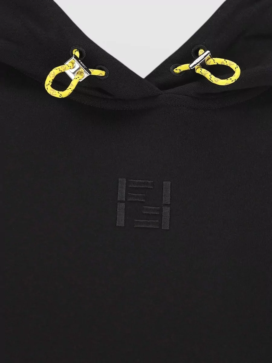 Fendi Cotton Logo-Embroidered Hoodie