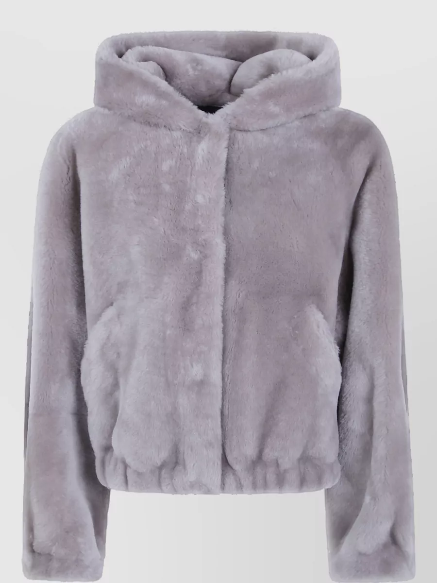 Blancha shearling leather straight jacket
