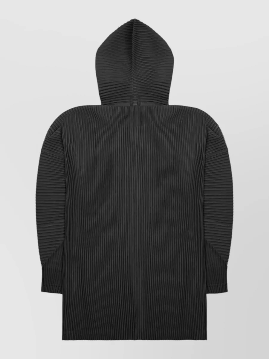 Homme Plisse Issey Miyake Pleated Single-Breasted Raincoat