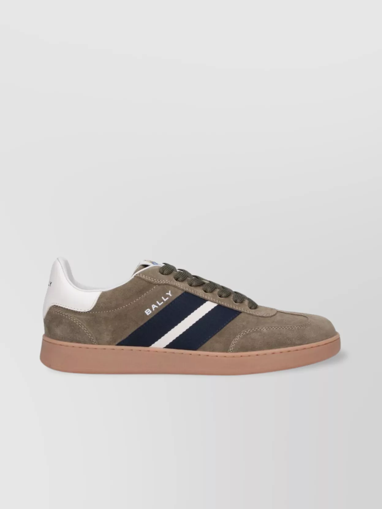 Bally Round Toe Suede Sneakers With Rubber Sole