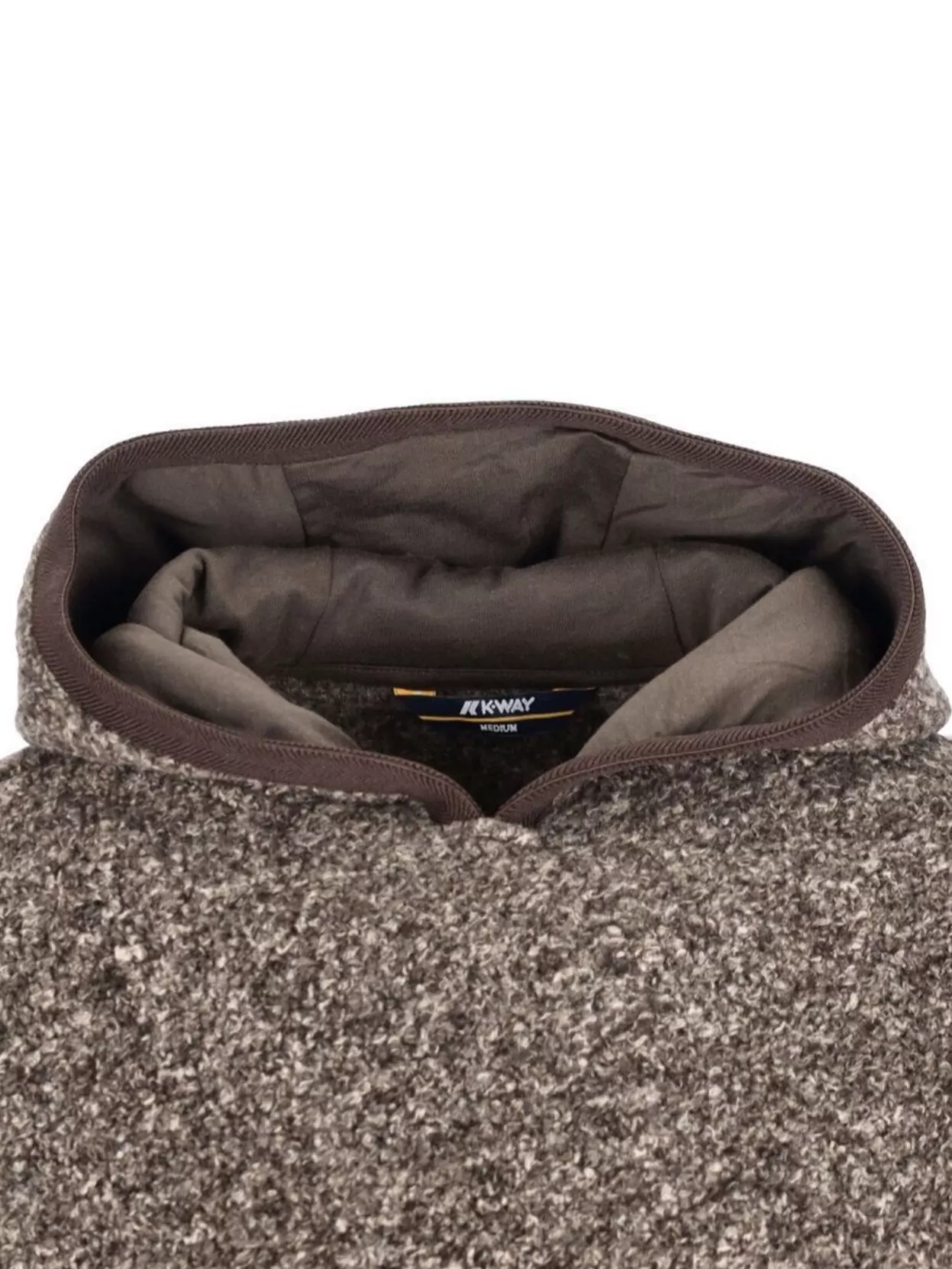 K-Way Hooded Long Sleeve Textured Knit Sweater