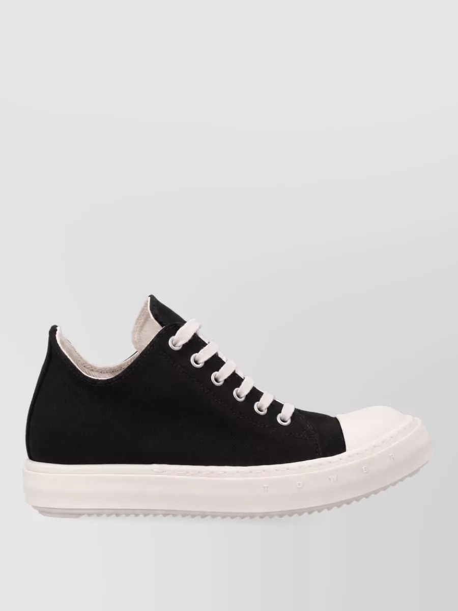 Rick Owens Drkshdw cotton low lace-up sneakers