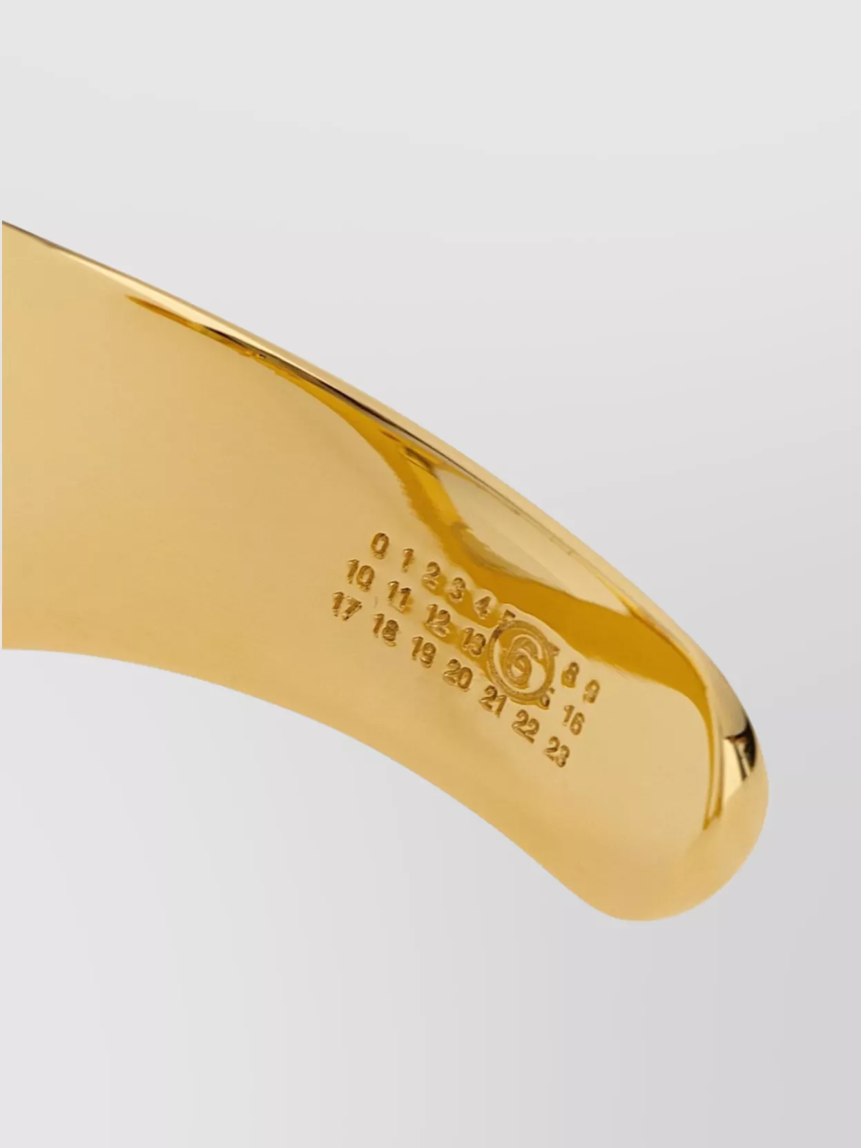 Mm6 Maison Margiela Open Cuff Bracelet Featuring Engraved Design