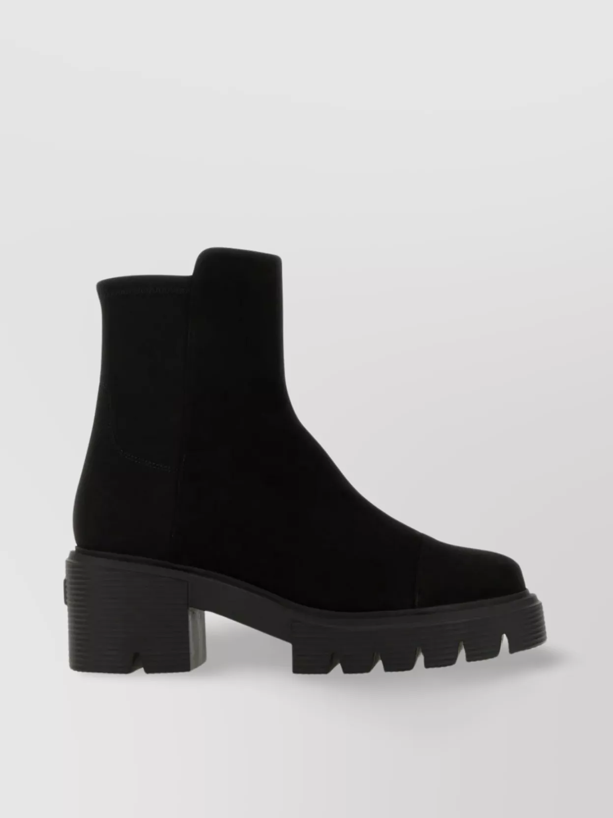 Shop Stuart Weitzman Soho Ankle Boots With Round Toe And Thick Heel In Black