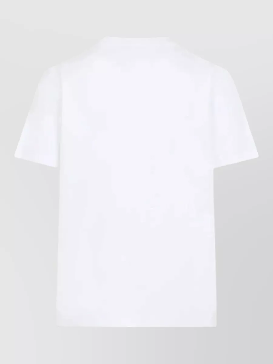 Off-White Cotton Slim-Fit Short-Sleeve T-Shirt